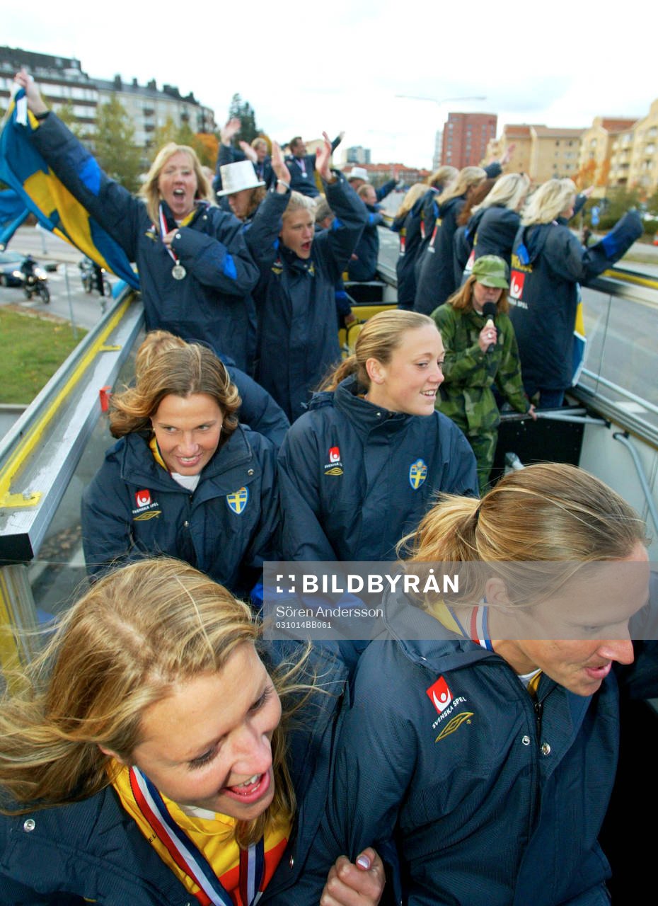 Fotboll, dam, VM, landslaget, Sverige, hemkomst