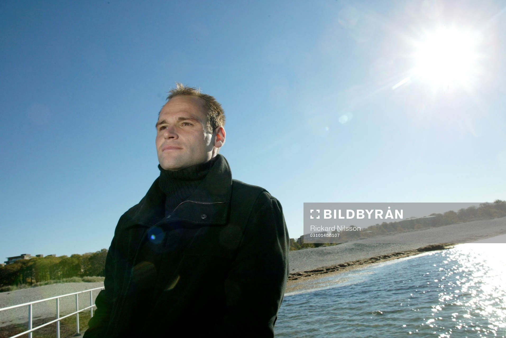 Thomas Olsson trivs i skenet av solen