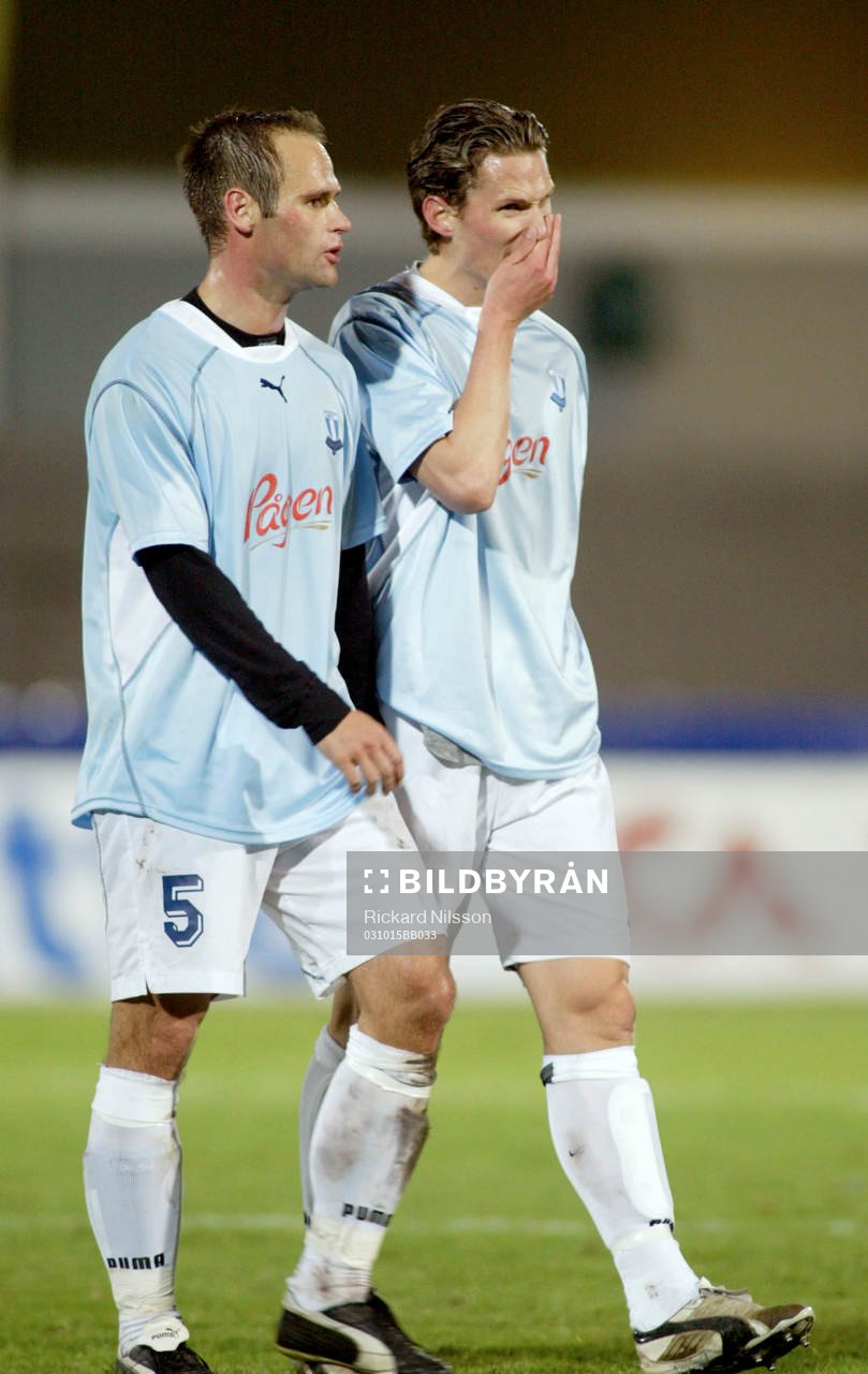  Deppiga Malmö-spelare, Thomas Olsson och Jon Jönsson.