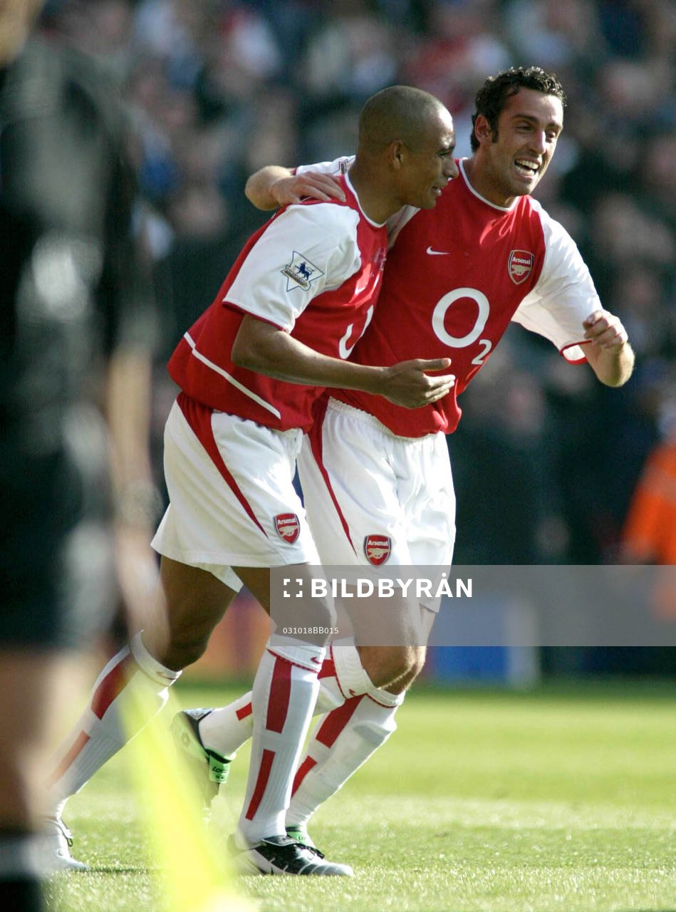 Edu och Gilberto Silva, Arsenal, jubel