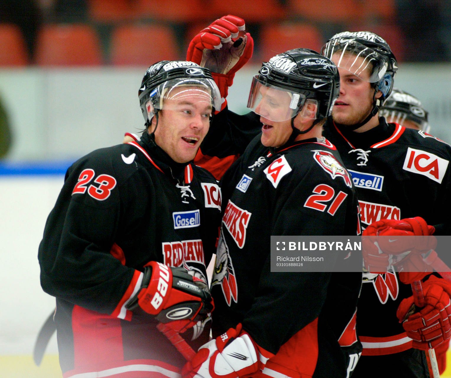 Mikael Wahlberg, Malmös tvåmålsskytt, jubel med Jesper