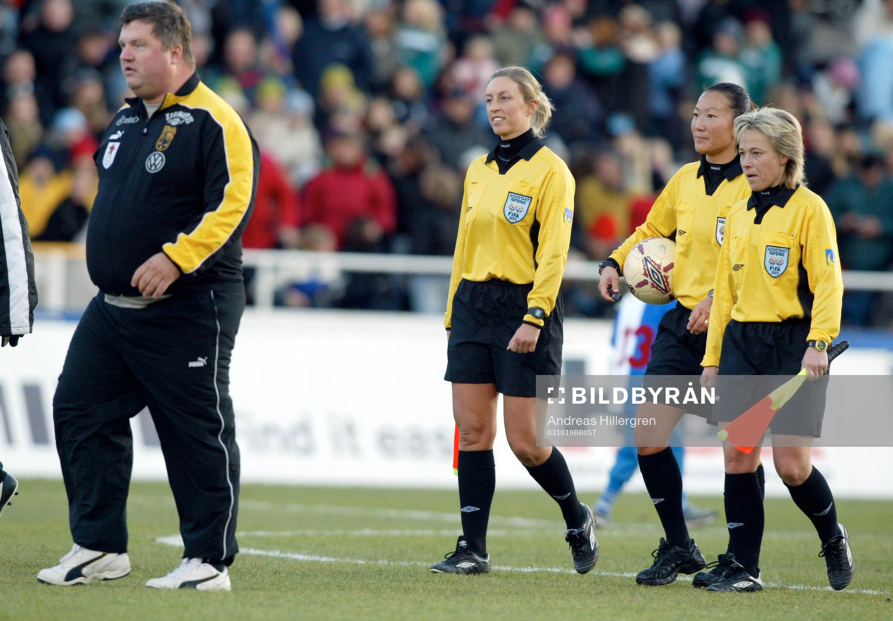 Umeås tränare, Richard Holmlund domare, Jenny Palmqvist,
