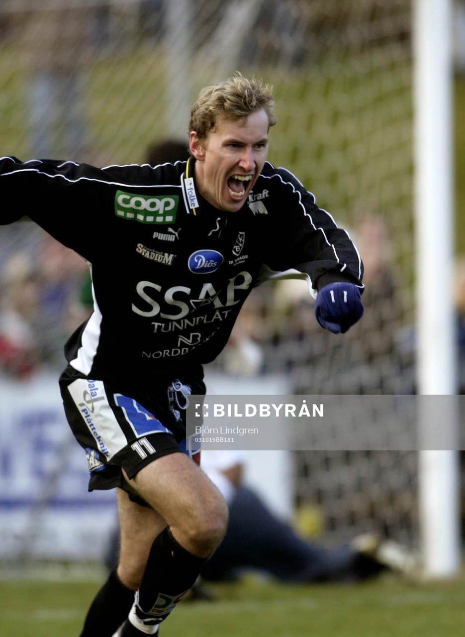 Tvåmålskytten  Fredrik Bengtsson, Brage, jubel