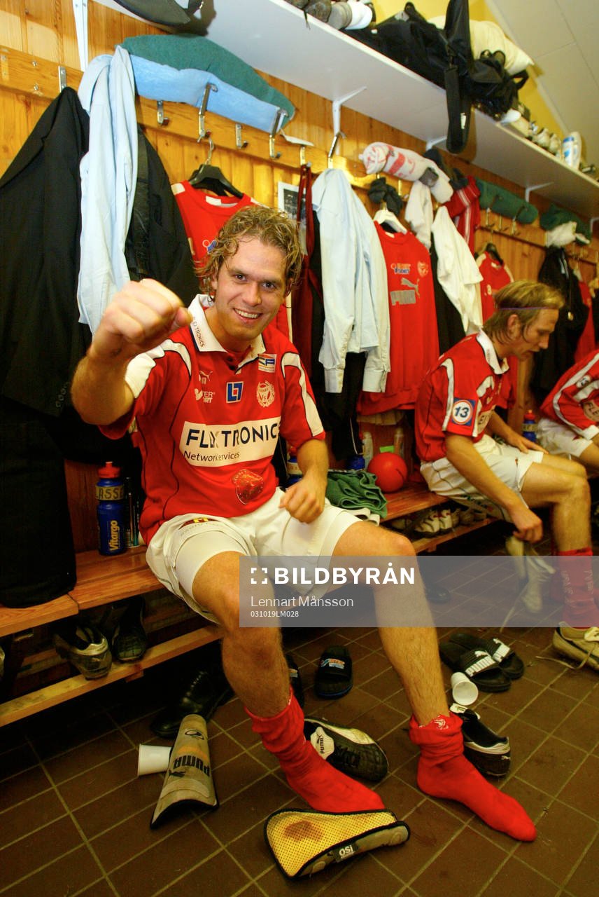  Lasse Johansson, Kalmar. Omklädningsrum.