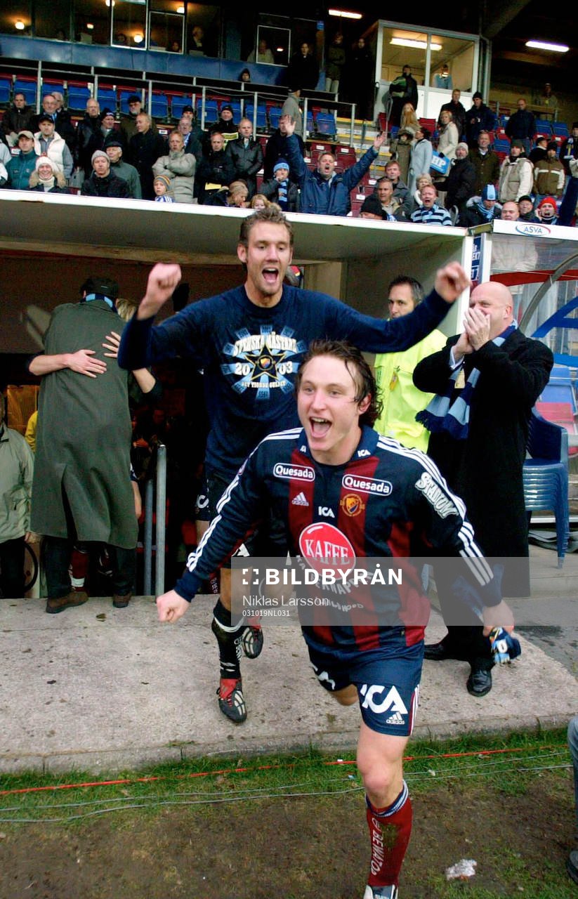  Djurgården svenska mästare för 2:a året i rad!! Andreas Isaksson och Kim Källström jublar! Jubel.