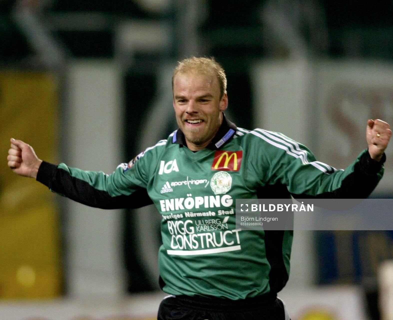 Andreas Hermansson, Enköping jubel efter 0-1