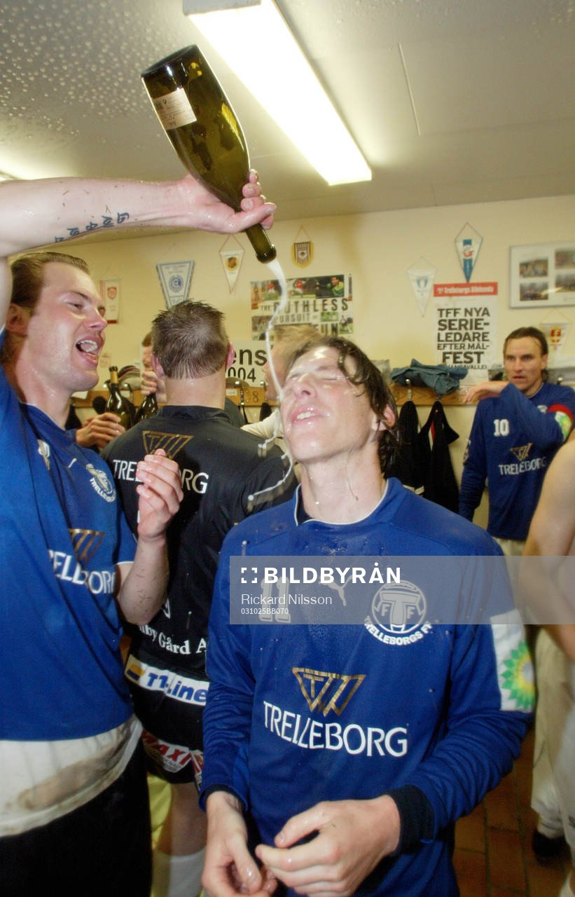 Trelleborg är tillbaka i Allsvenskan. Jubel. Eric Fischbein