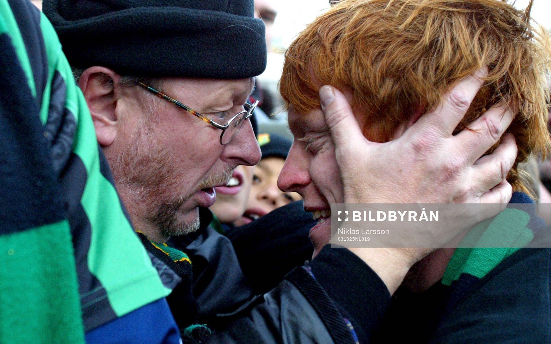 Ivan Ottordahl, GAIS gratuleras av en supporter