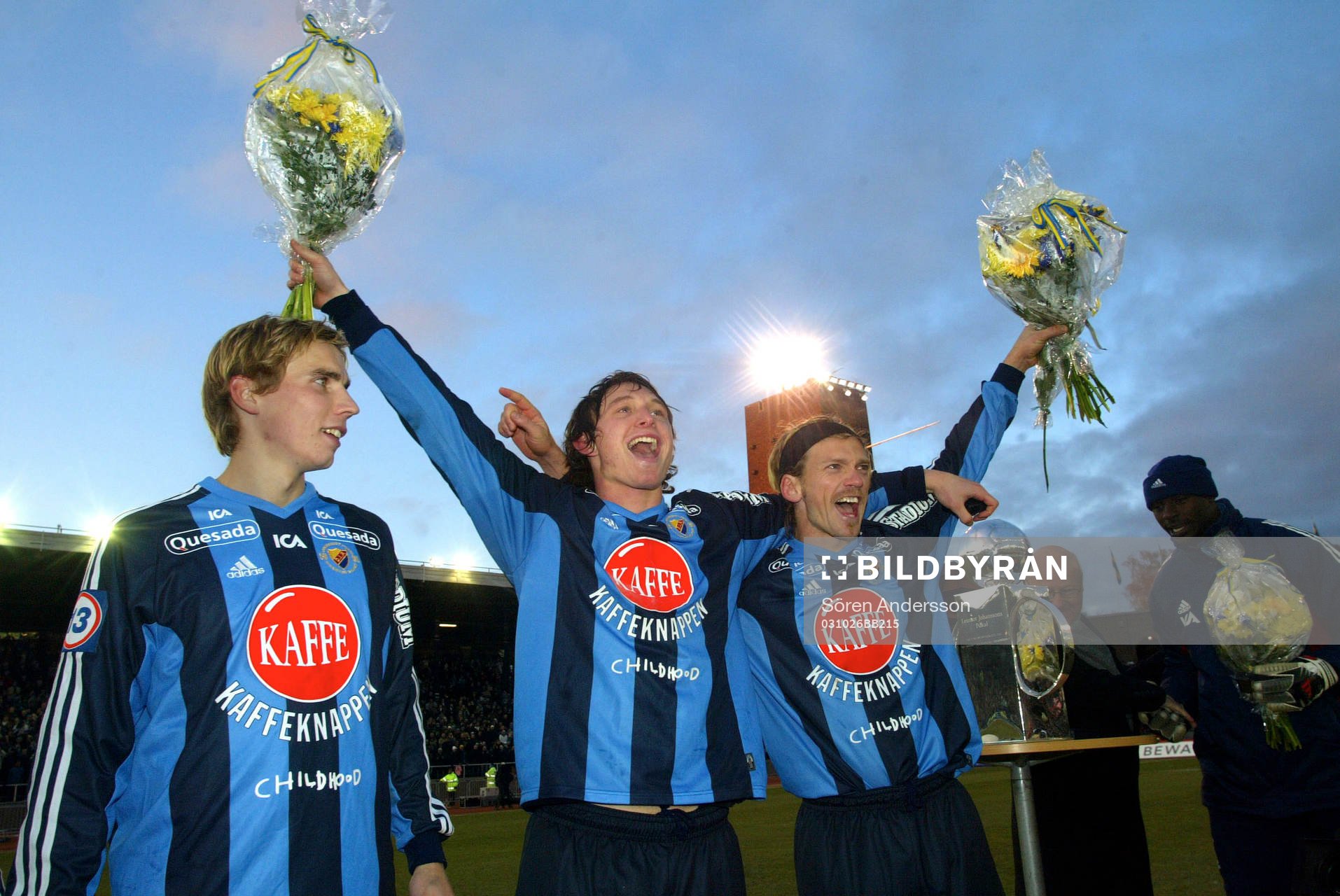 Stefan Bergtoft, Kim Källström och Jesper Blomqvist,