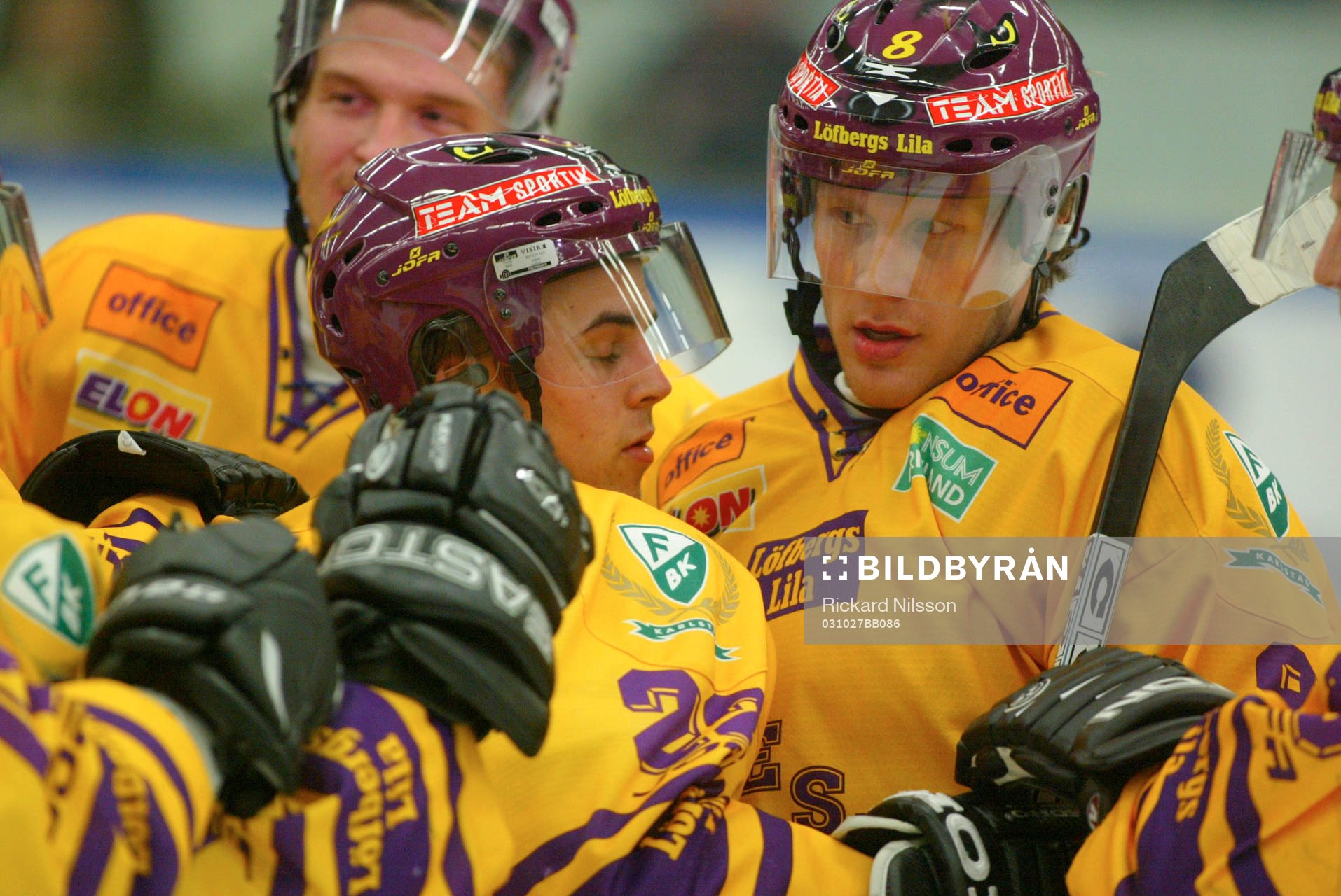 Fredrik Eriksson och Hannes Hyvönen. Jubel, Färjestad