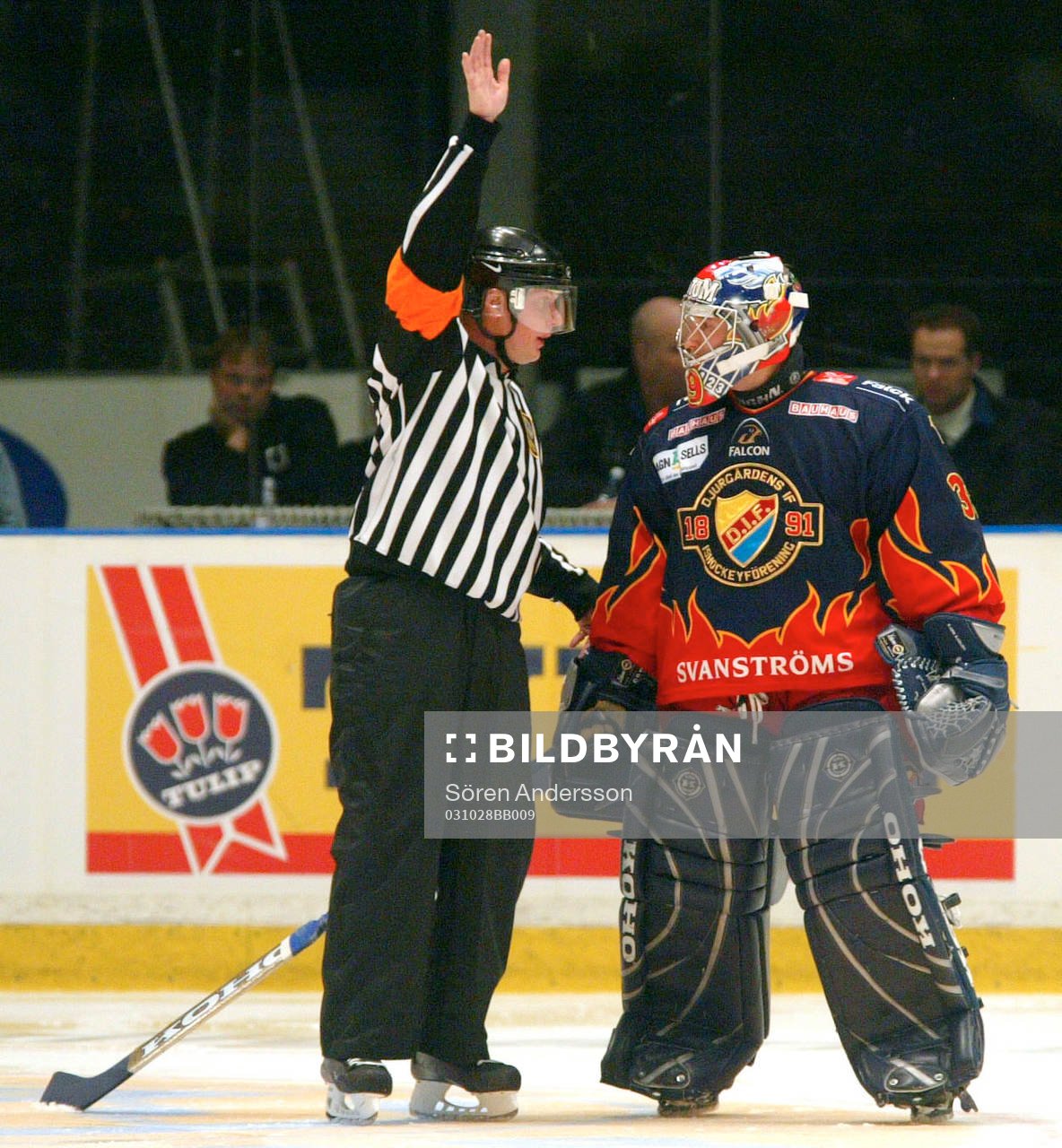 Björn Bjurling, Djurgården och Ulf Rådbjer, domare