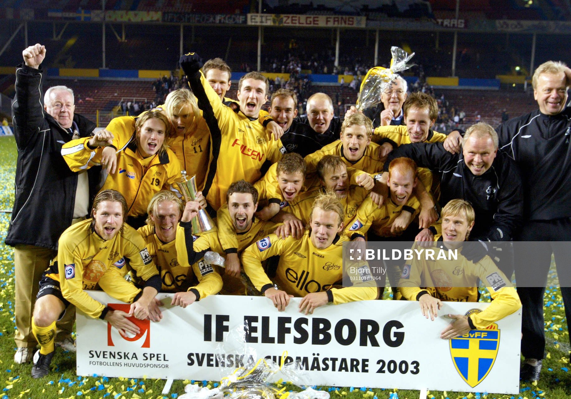  Elfsborgs segrande lag, lagbild, jubel.