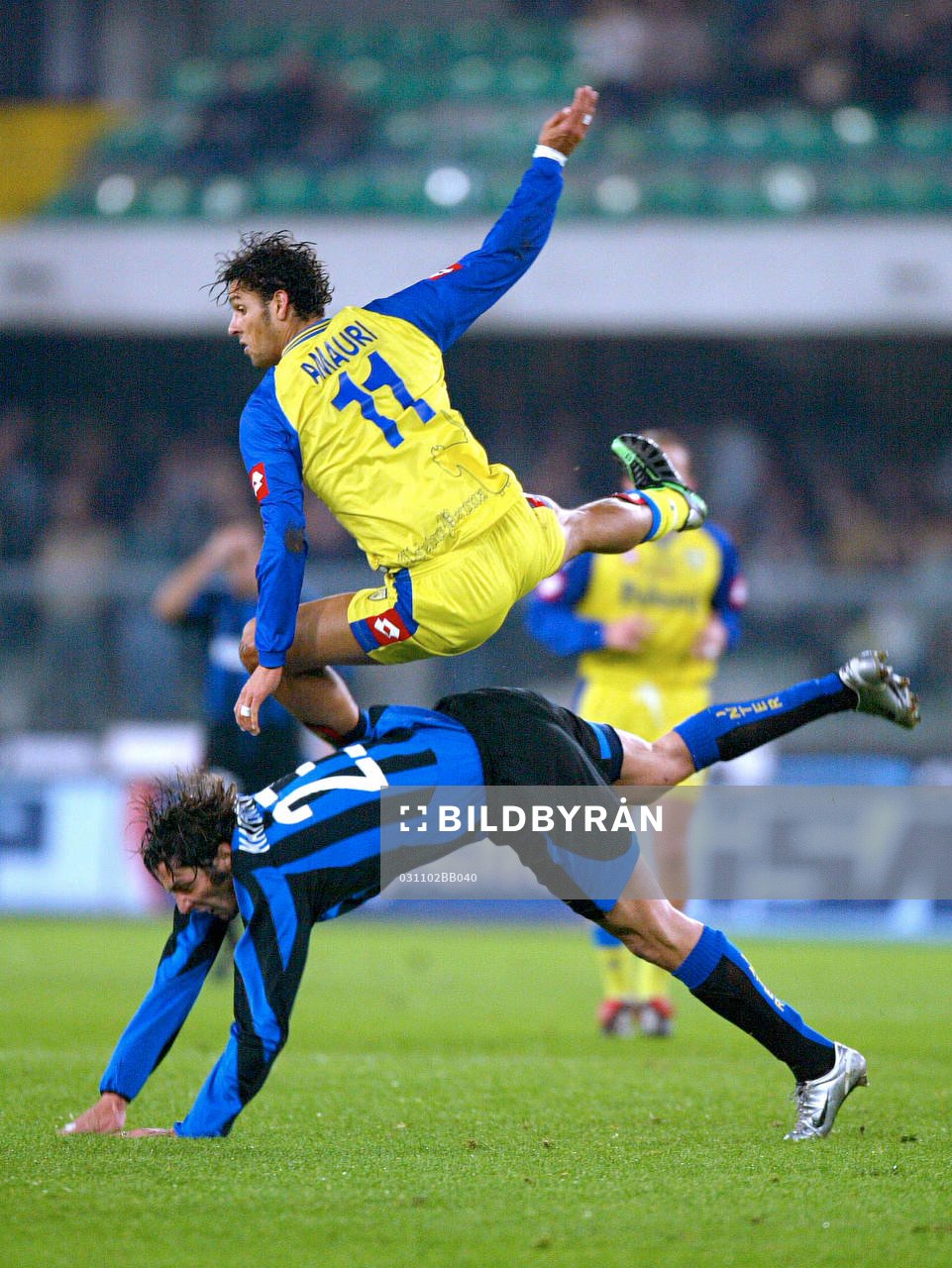 Materazzi och Amauri. Luftfärd