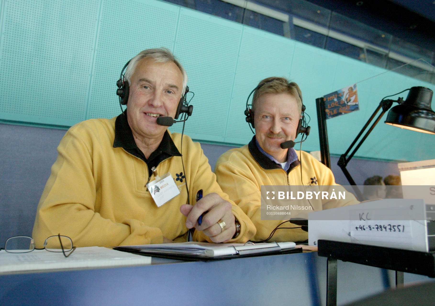 Curt Lundmark och Staffan Lindeborg, kommentator, TV-sporten