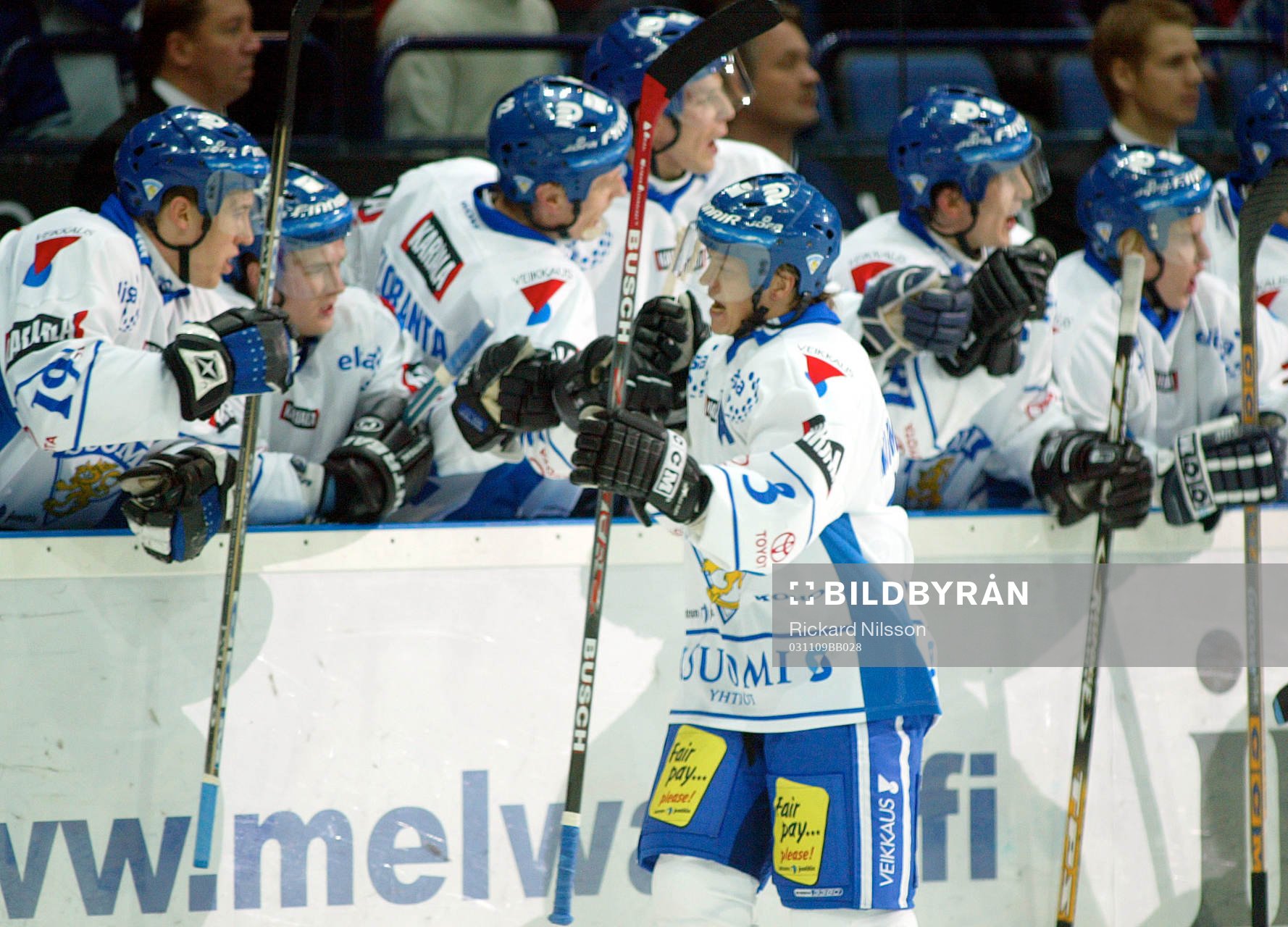 Petteri Nummelin, Finland, gjorde två mål idag. Jubel