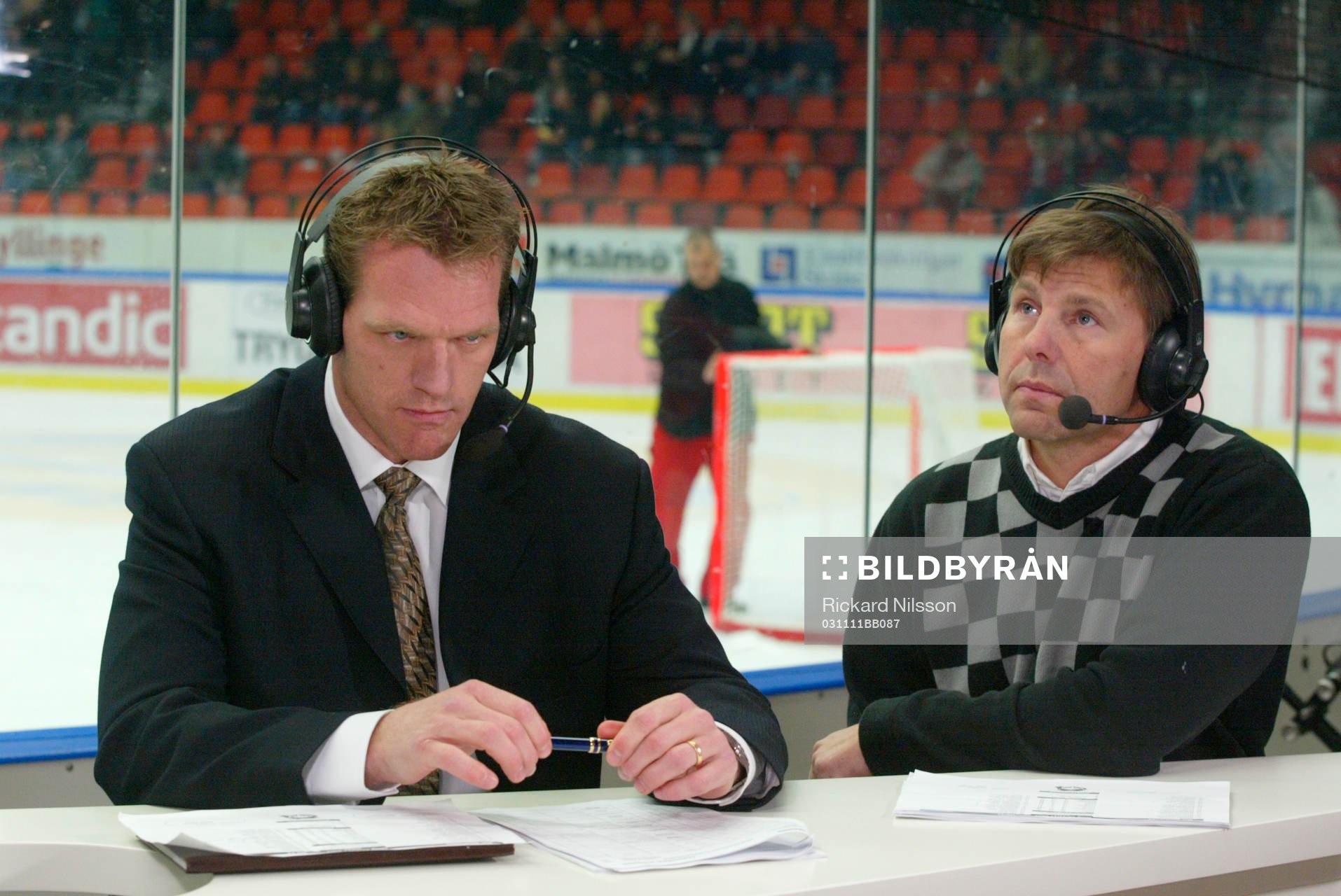 Ishockey, tv, kommentator, Calle Johansson och Mats Näslund