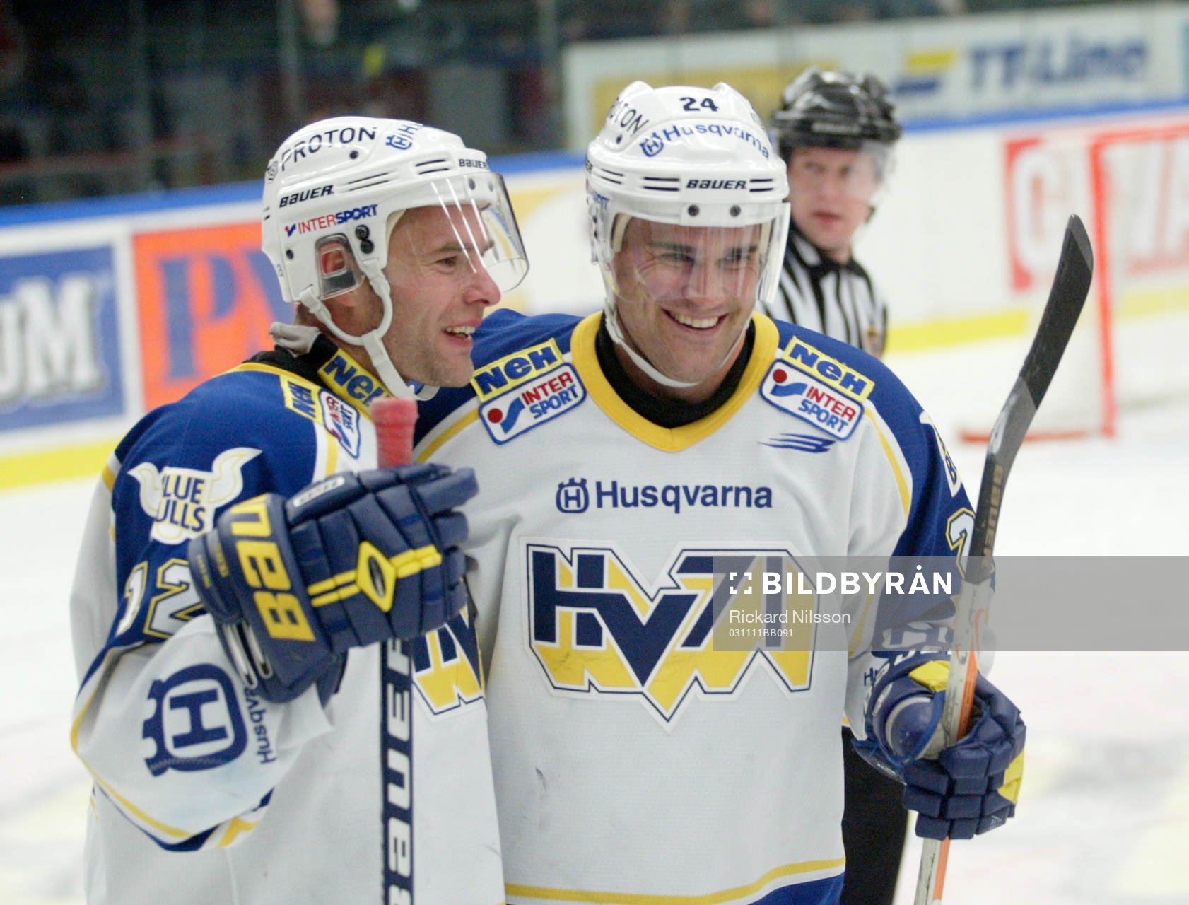 Peter Ekelund och Ola Thorwalls, HV 71. Jubel