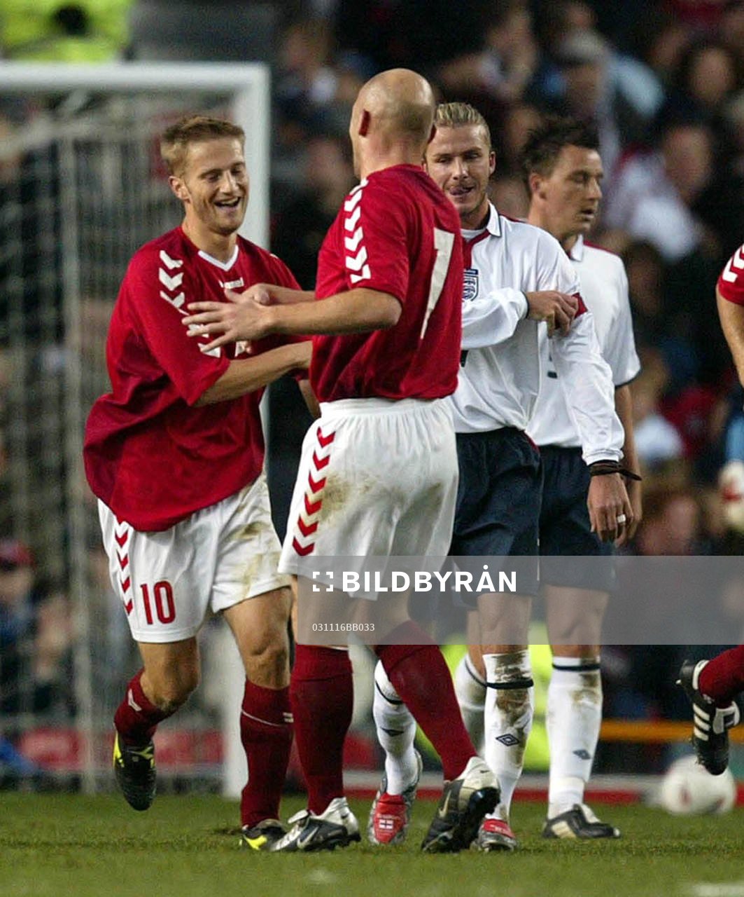 Danmark besegrade England, Martin Jörgensen firar