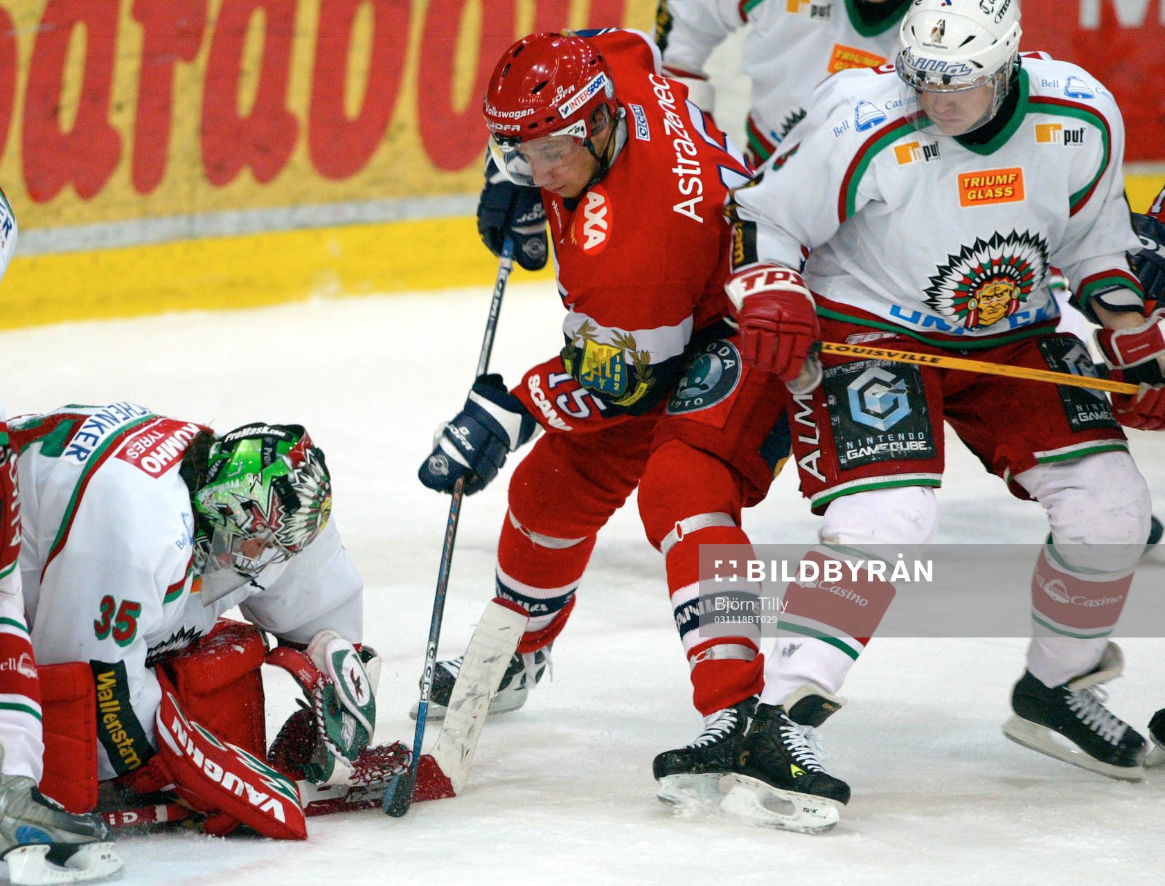 Henrik Lundqvist, målvakt, Frölunda och Antti Törmänen,