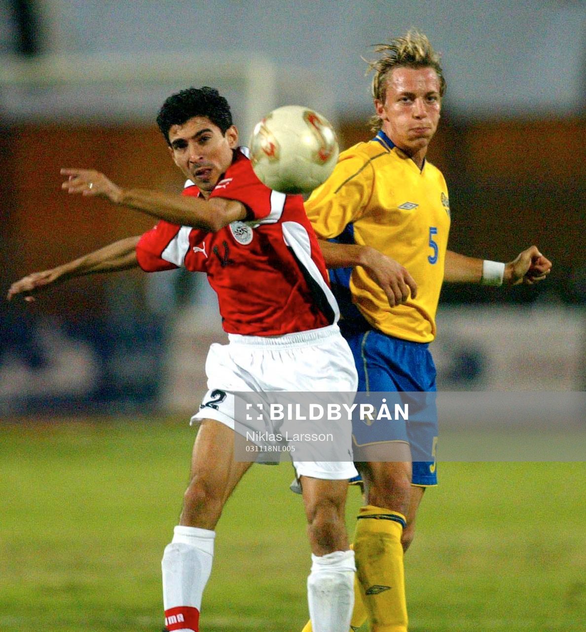 Erik Edman, Sverige och Mohammed Barakat, Egypten