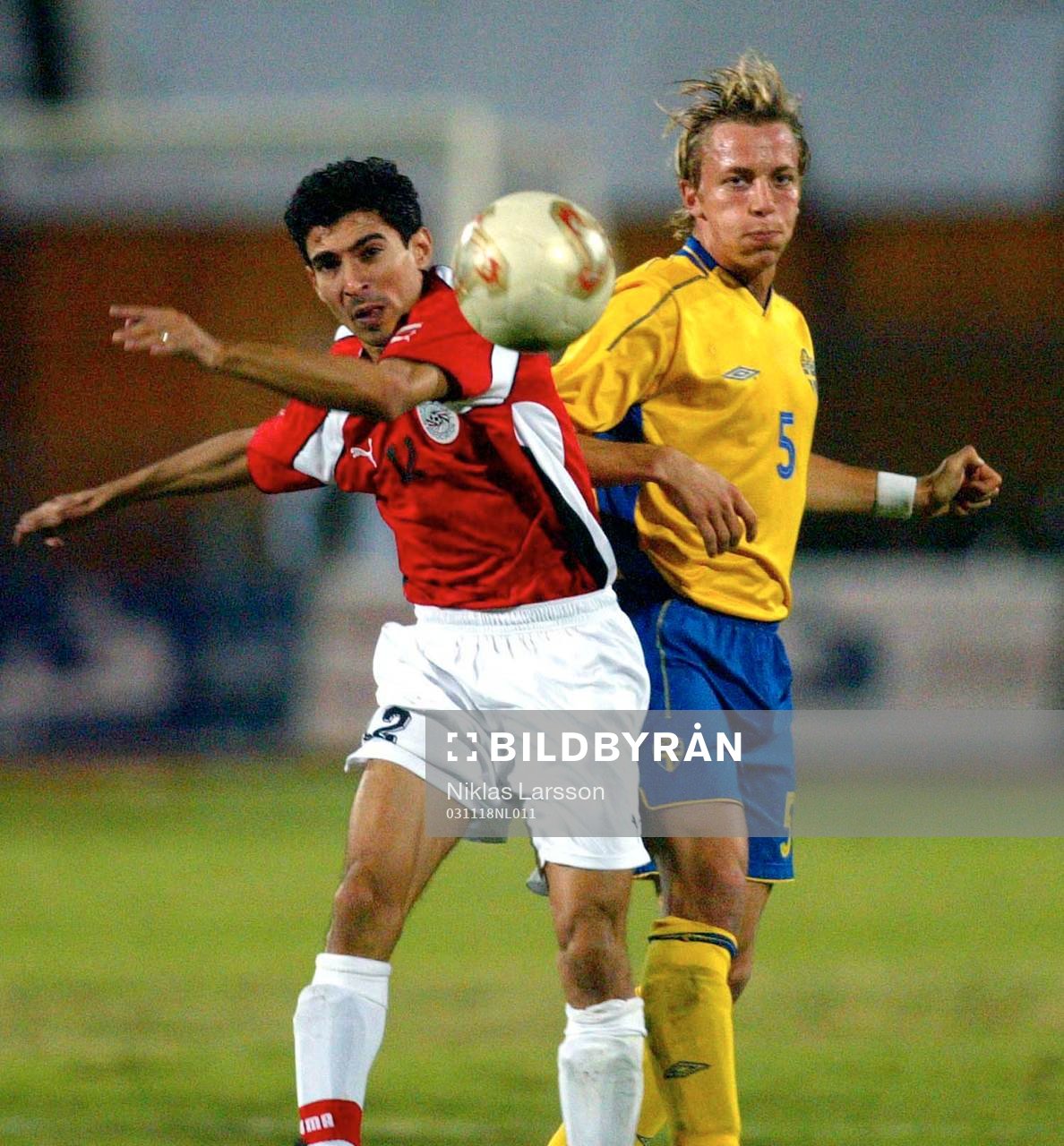 Erik Edman, Sverige och Mohammed Barakat, Egypten