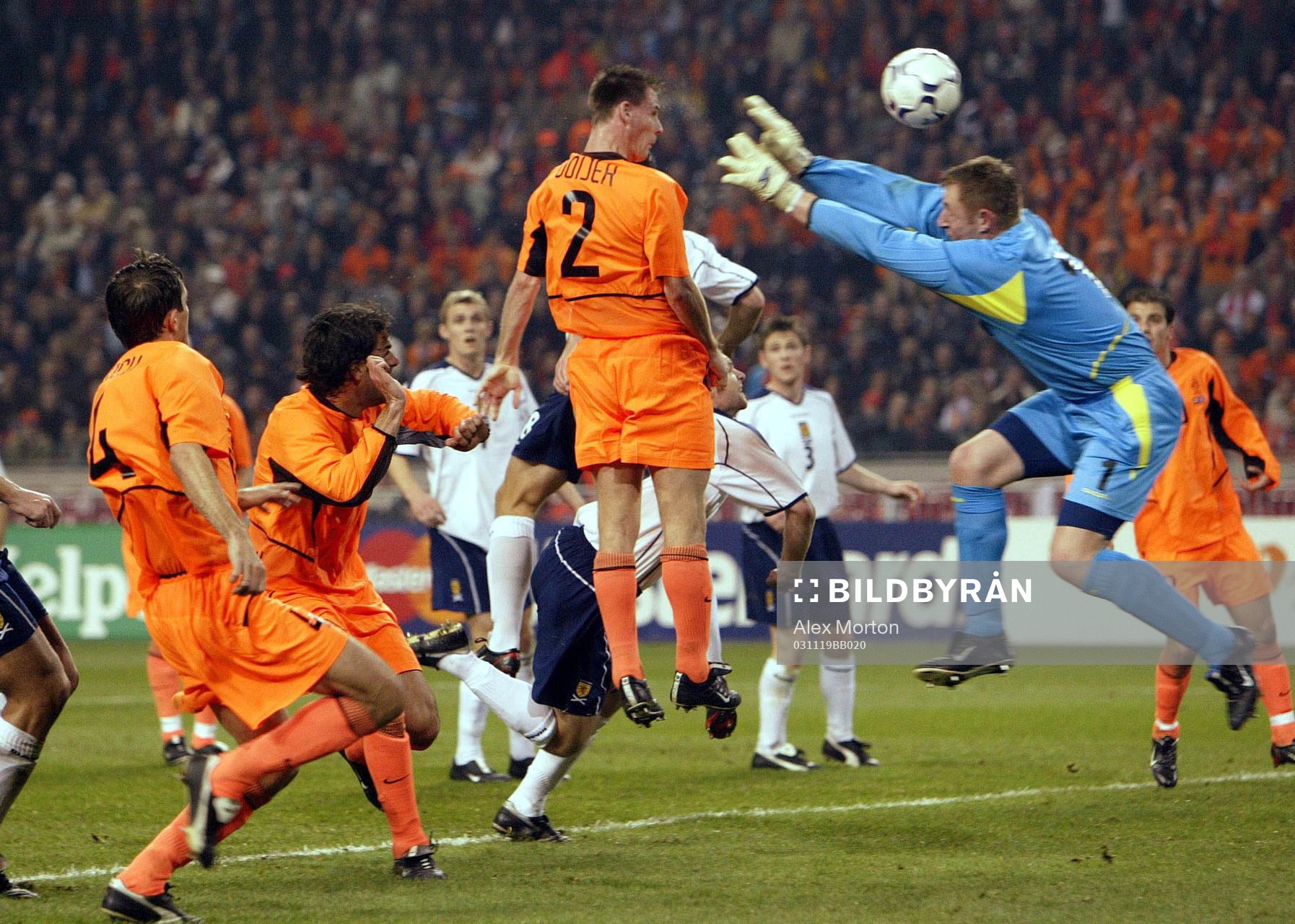 Fotboll, EM-kval, Holland - Skottland