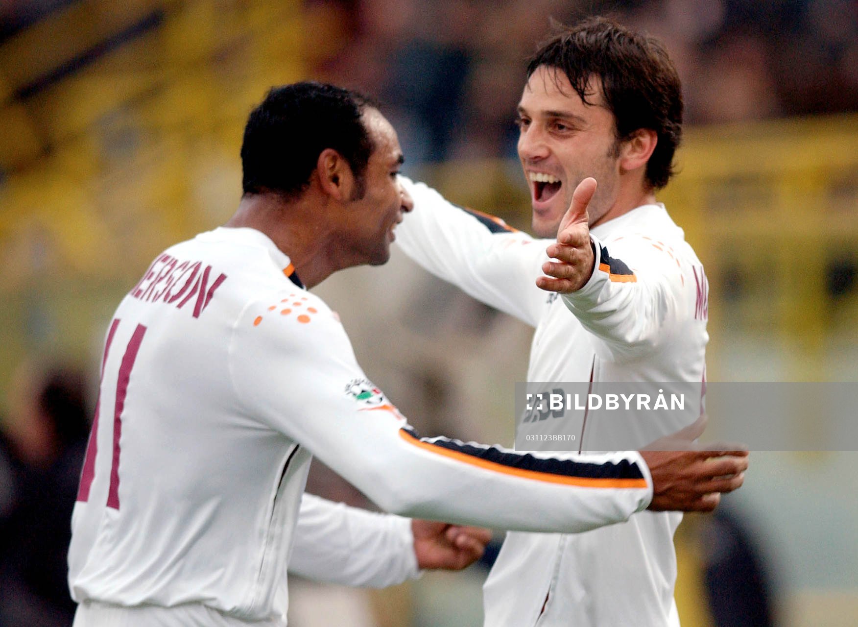Montella och Emerson, Roma, jubel