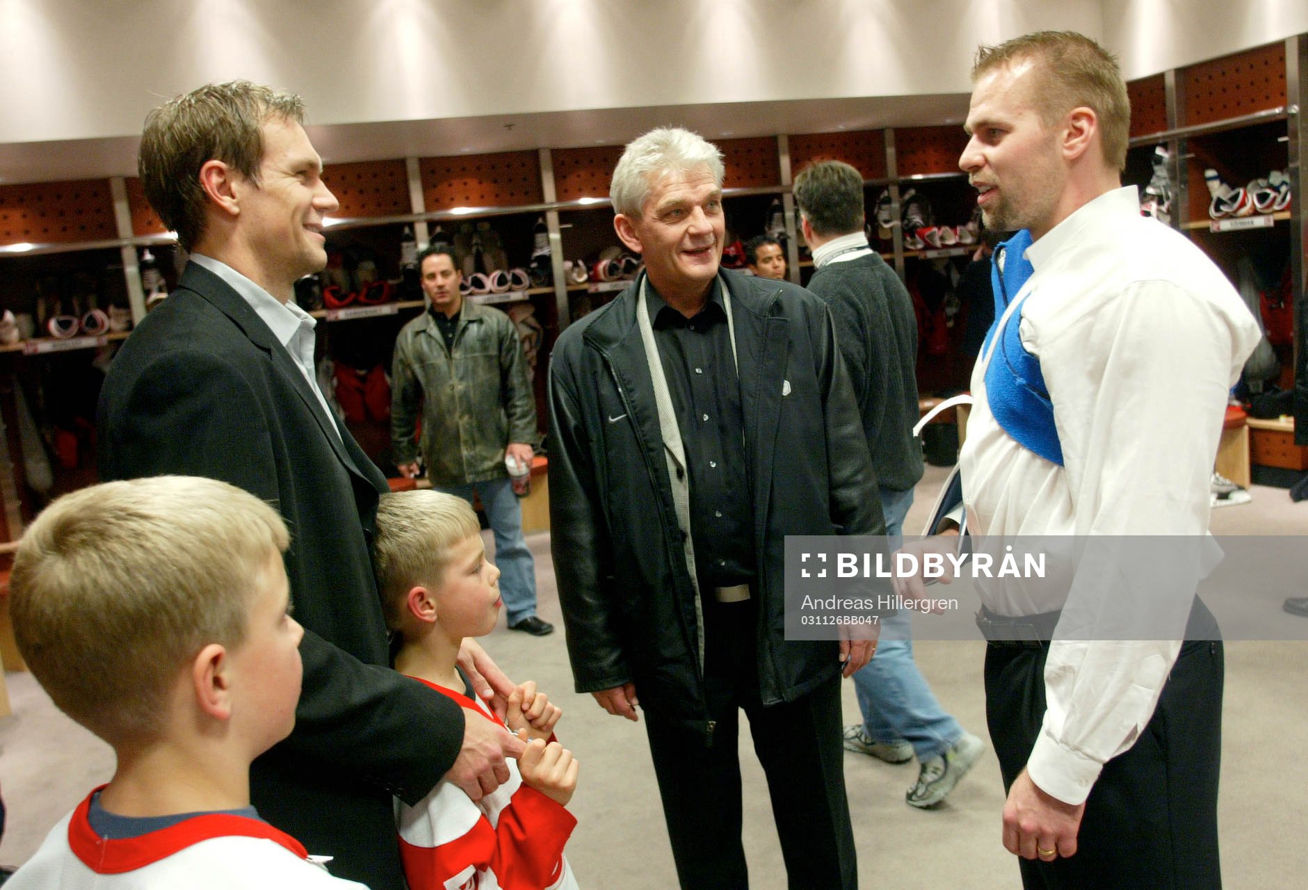 Nicklas Lidström och Tomas Holmström, träffar Hardy