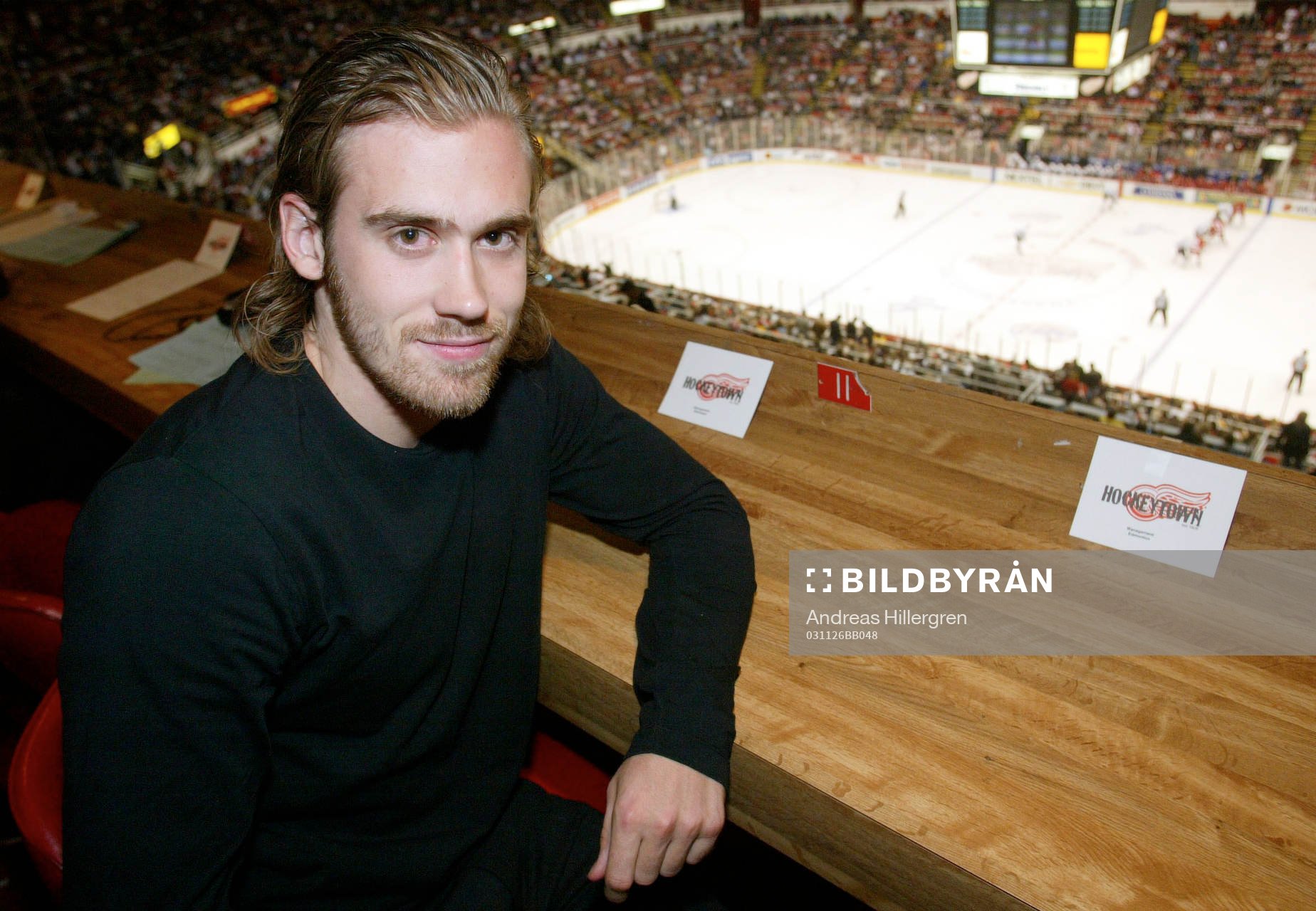 Henrik Zetterberg på läktarplats