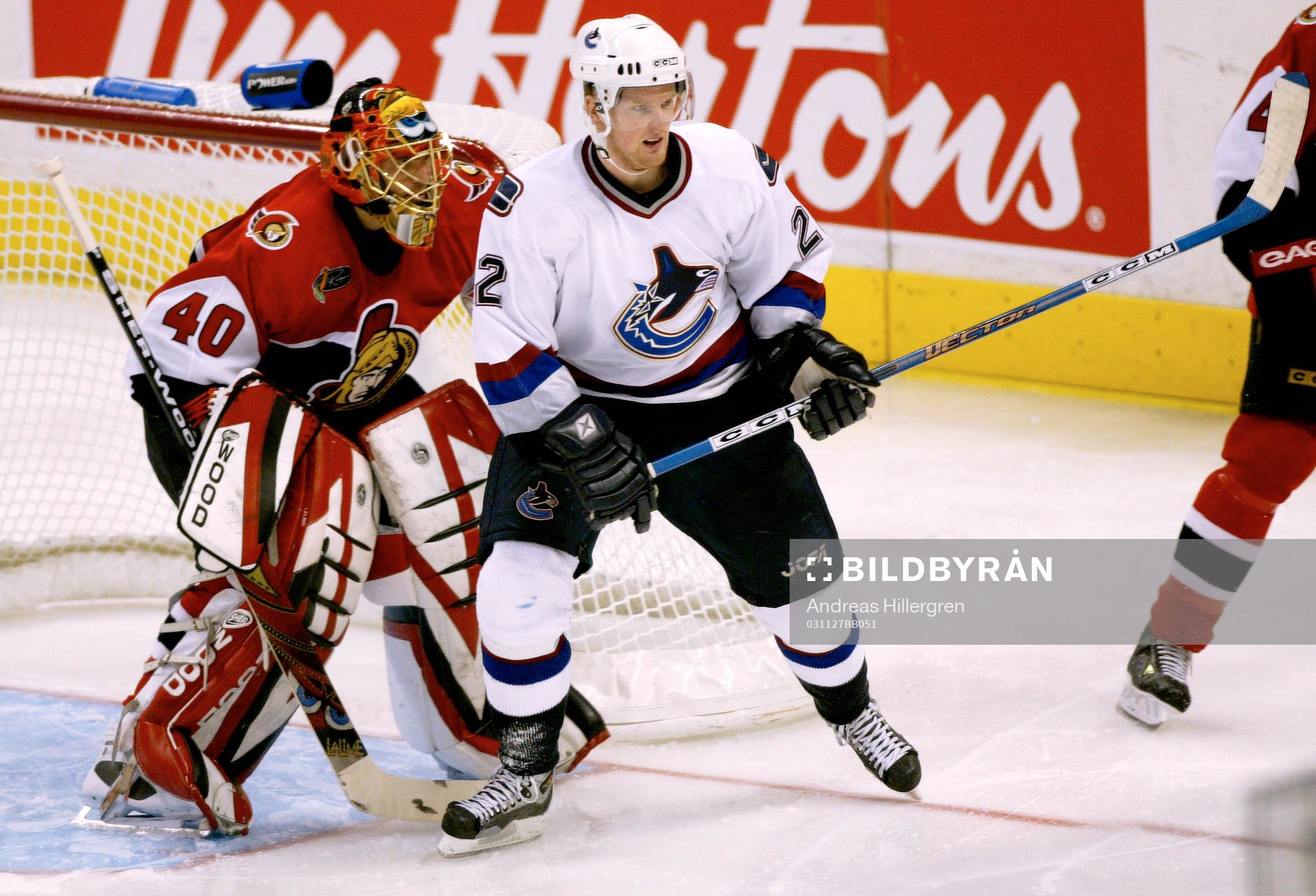 Daniel Sedin och Patrick Lalime