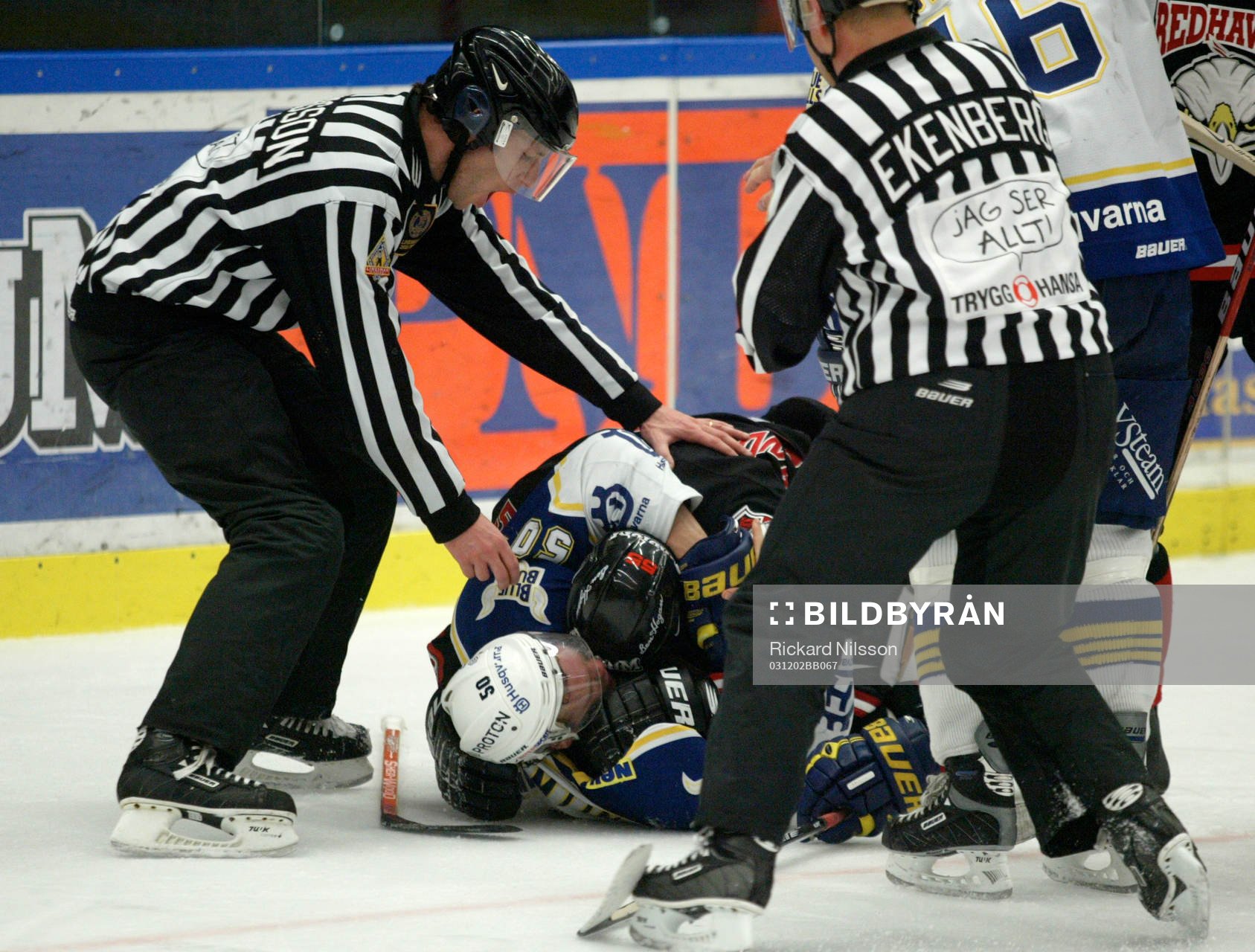 Morgan Claesson, domare. Slagsmål, bråk