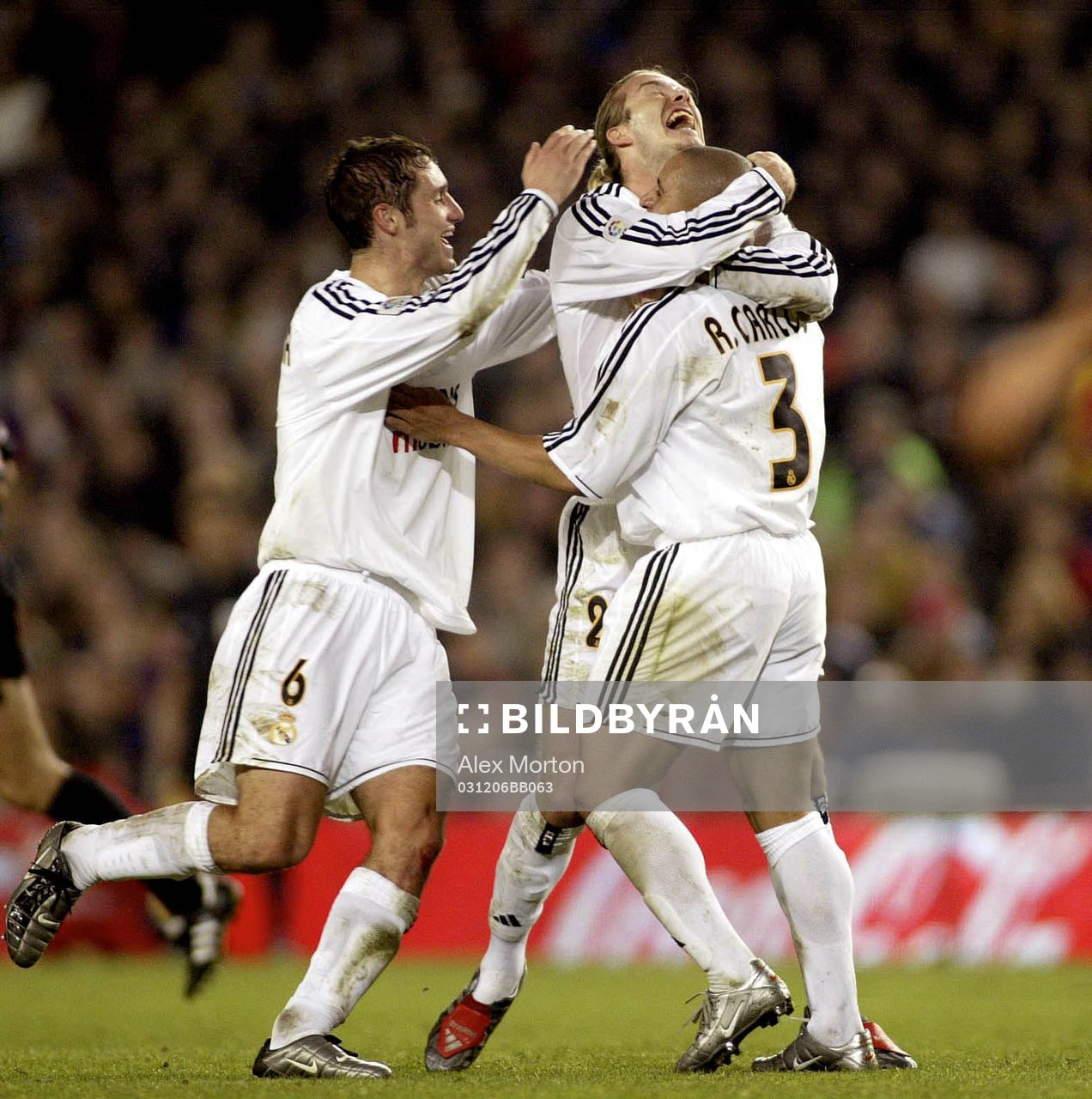 Roberto Carlos och David Beckham, Madrid (Jubel)