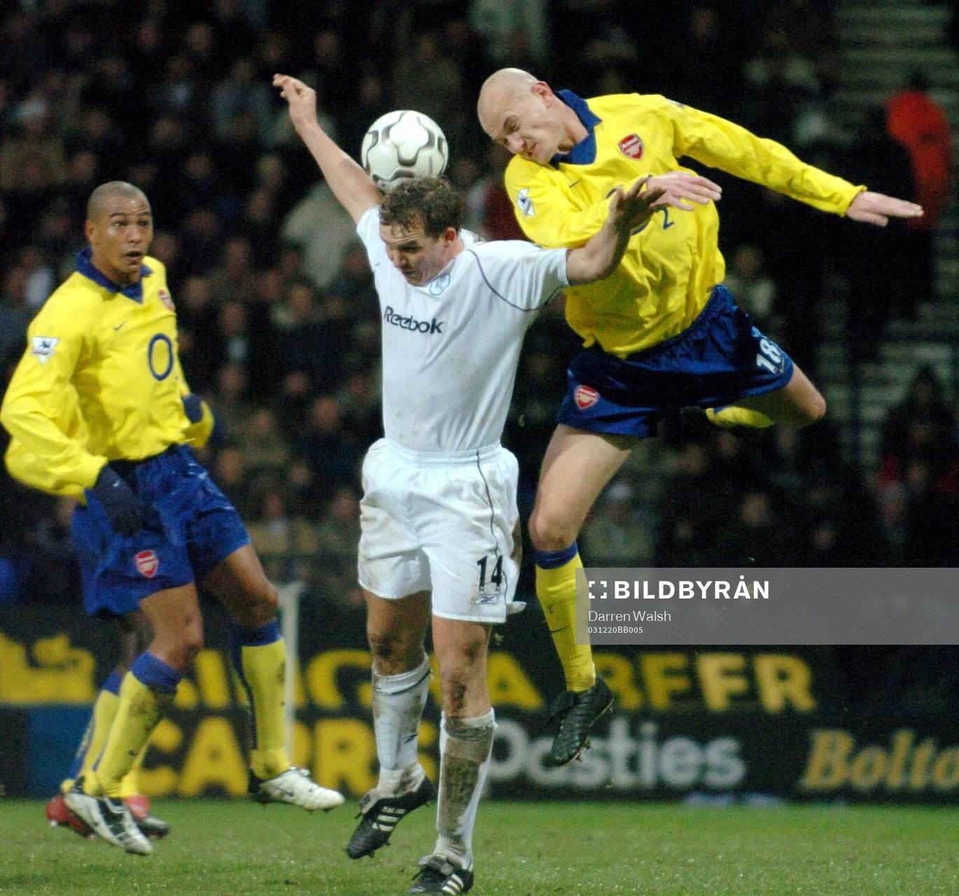 Gilberto och Pascal Cygan, Arsenal och Kevin Davies, Bolton