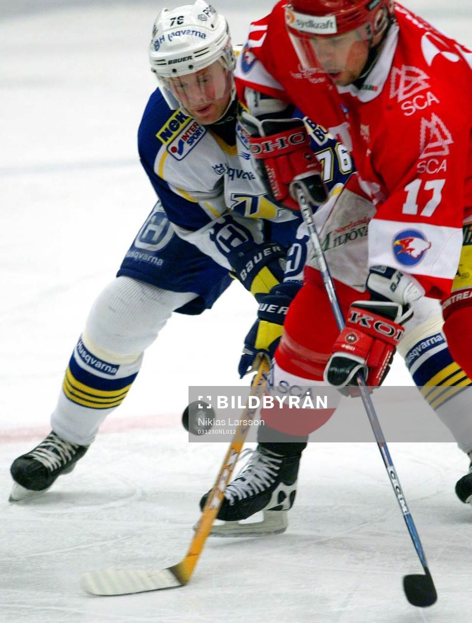Johan Davidsson, HV 71 och Kristian Gahn, Timrå