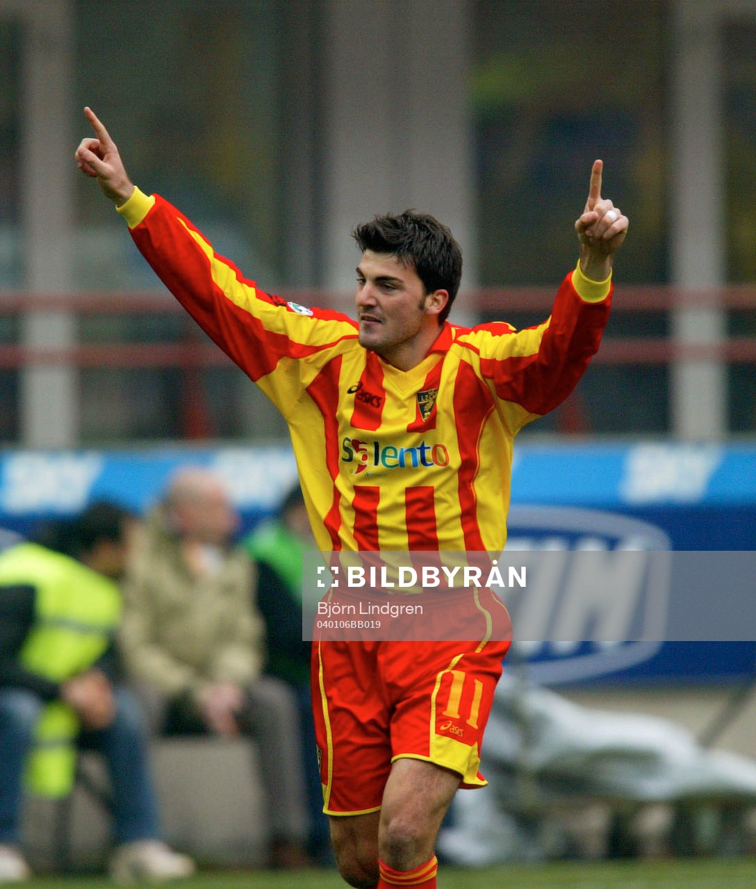 Fotboll, Italiensk, Serie A, Cesare Bovo, Lecce, jubel