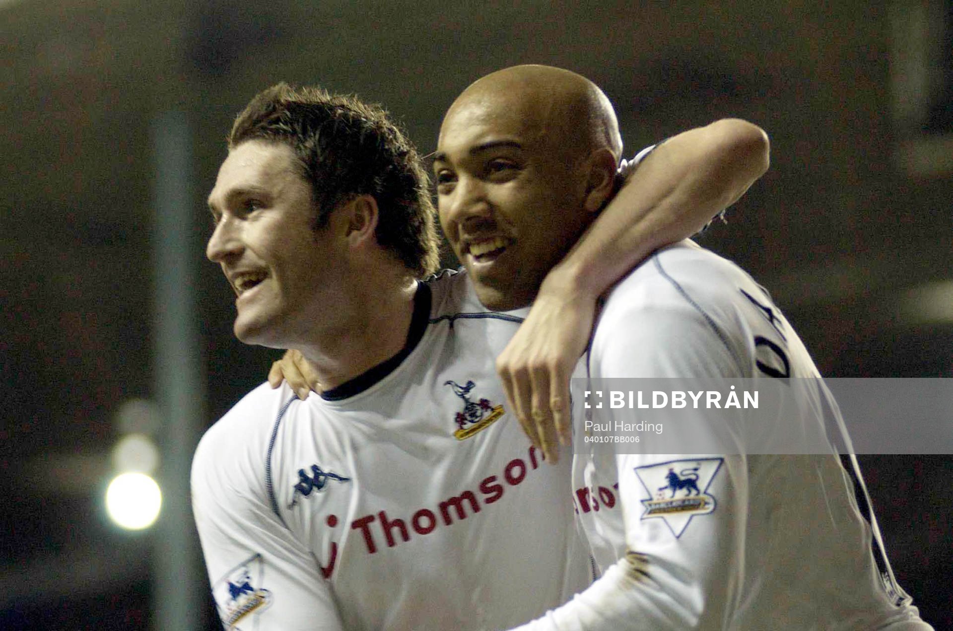  Stephane Dalmat jublar med Spurs.