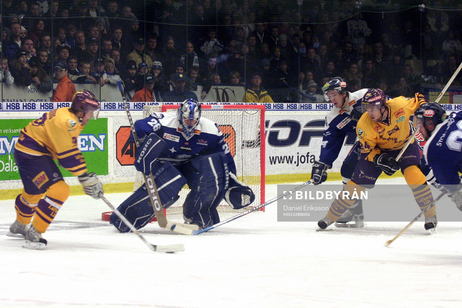 chans för Färjestad i Leksands mål Johan Backlund