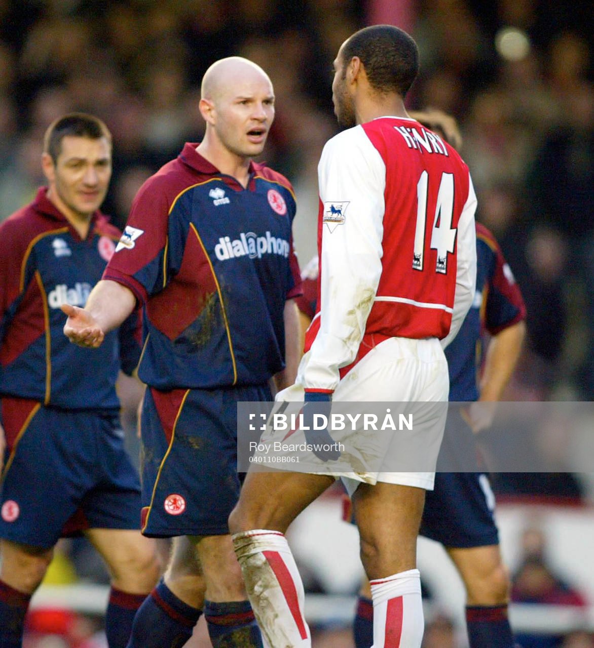  Danny Mills. Middlesbrough och Thierry Henry, Arsenal. 