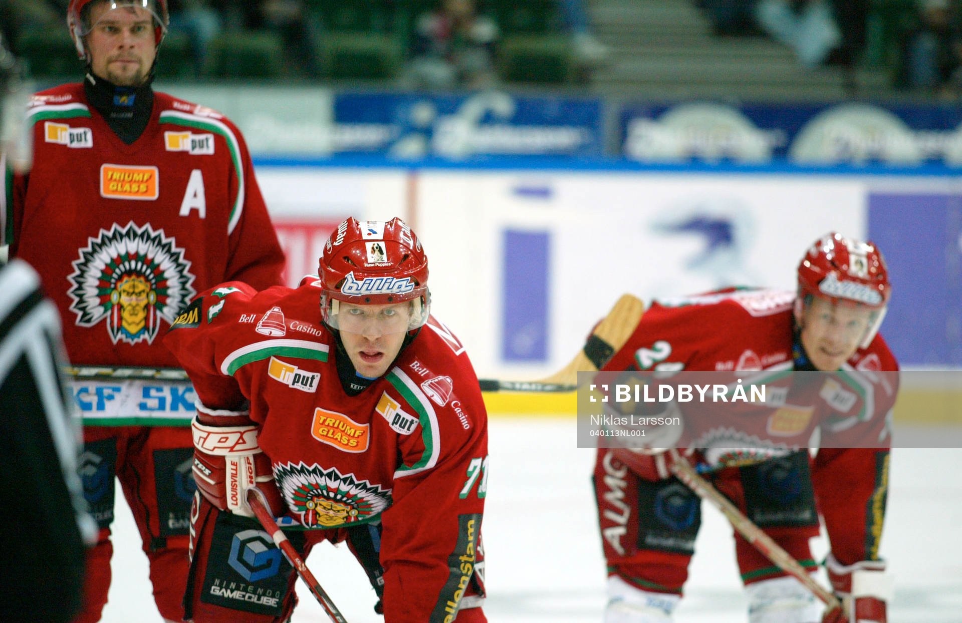 Tomi Kallio, Niklas Andersson och Ronnie Sundin, Frölunda