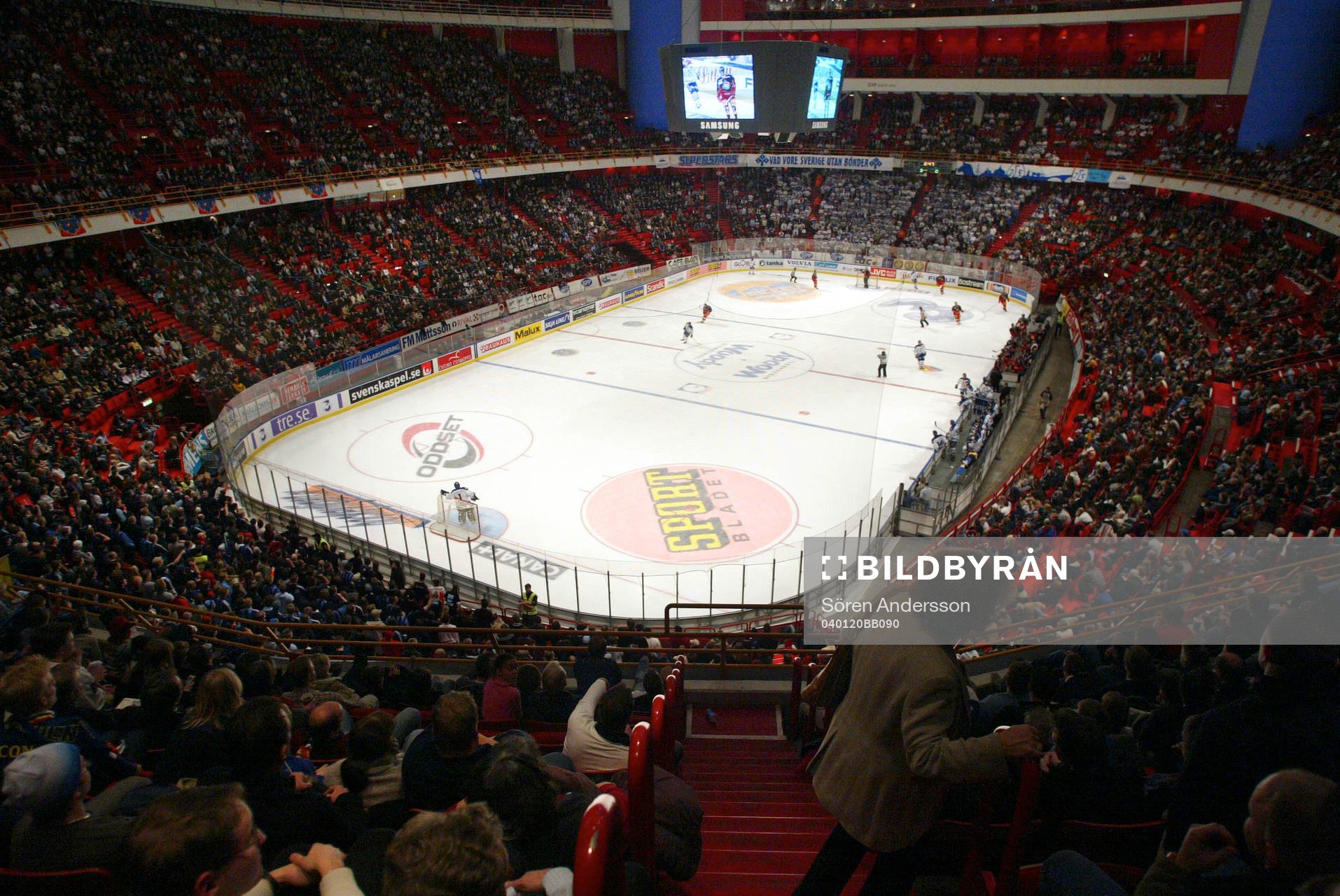 Översiktsbild. Globen, arena, hockeyrink