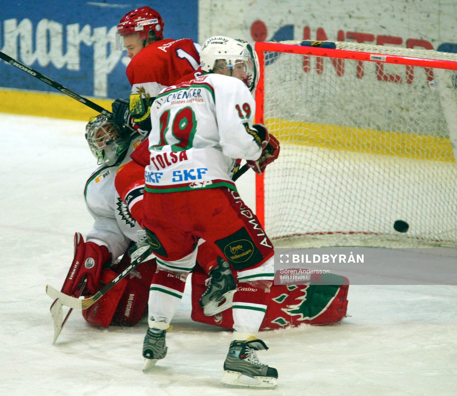 Henrik Lundqvist, målvakt och Jari Tolsa, Frölunda och