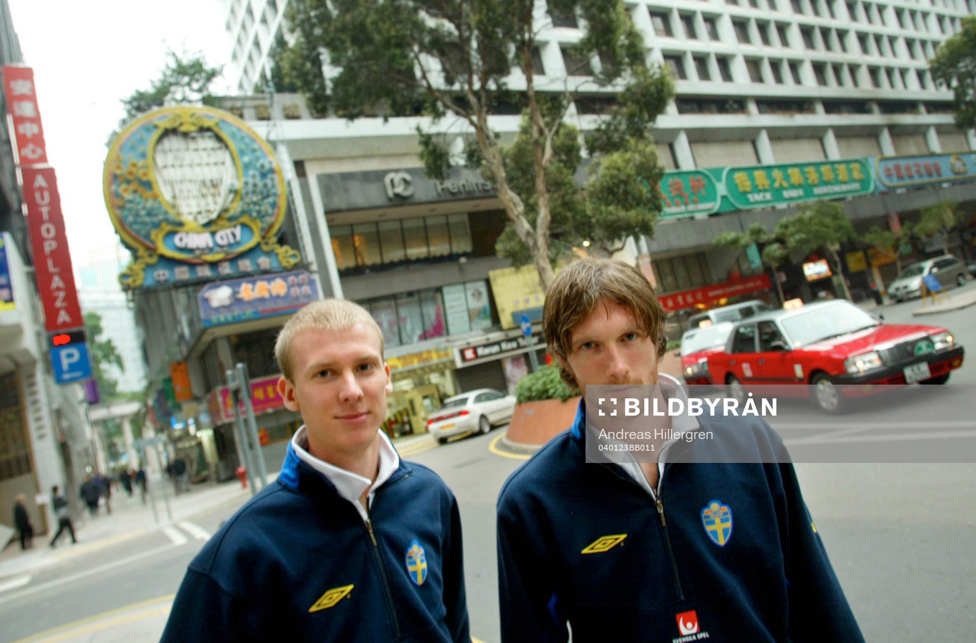 Fotboll, Sverige,  träning, Andreas Johansson och Mikael