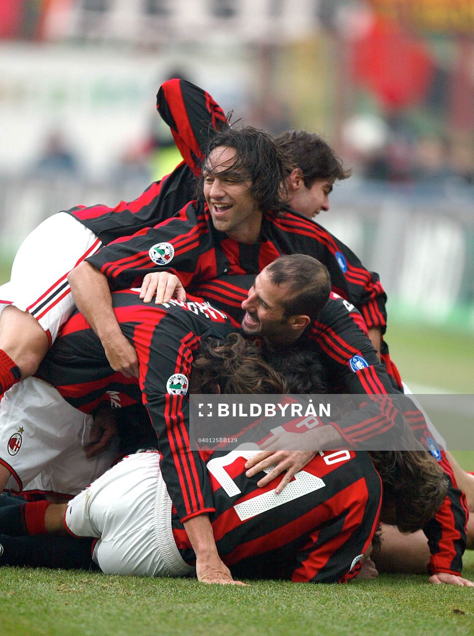  Rui Costa, Milan, jubel, glädje.