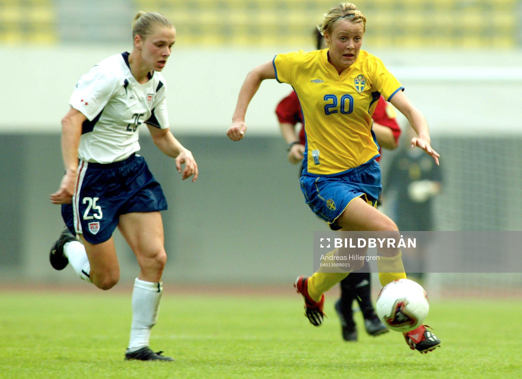 Förlust med 0-3  för Sverige. Josefine Öqvist, Sverige