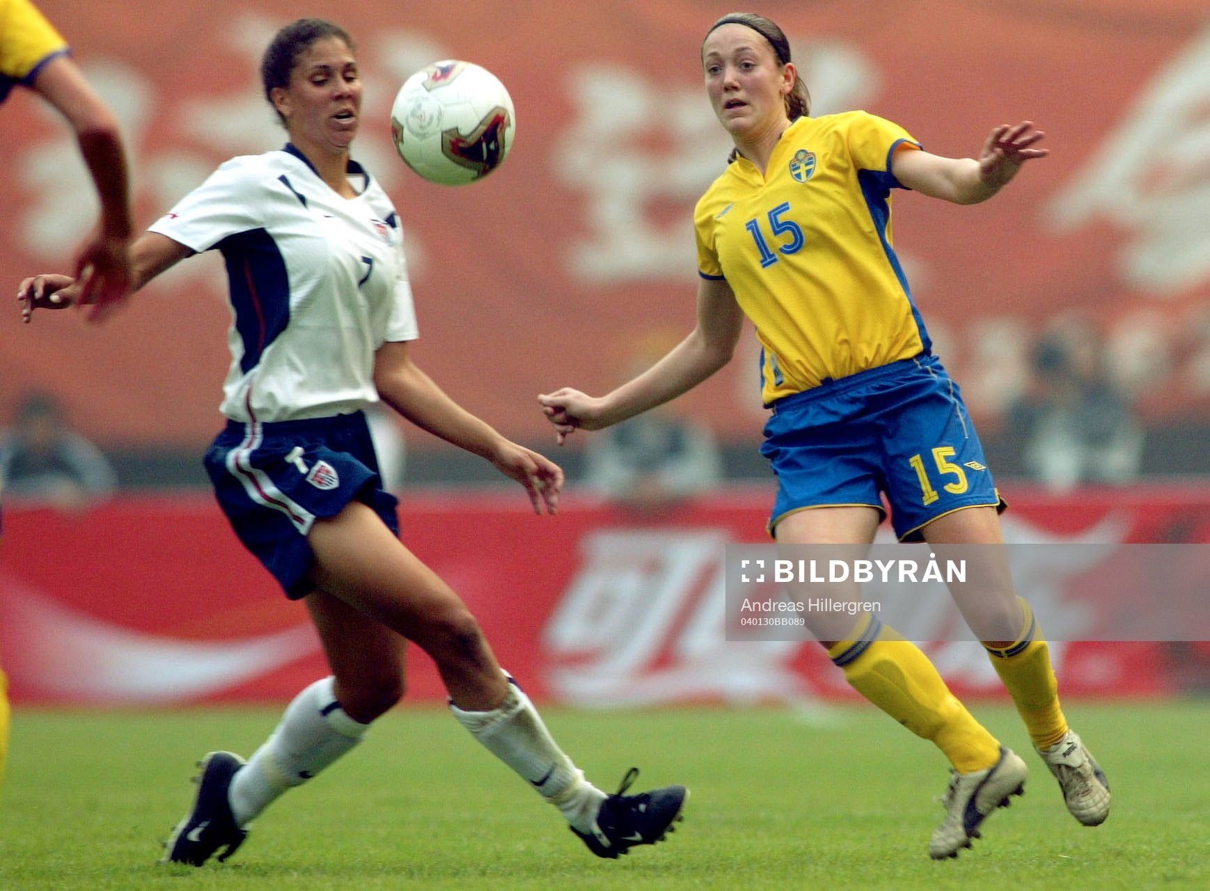 Förlust med 0-3  för Sverige. Therese Sjögran, Sverige