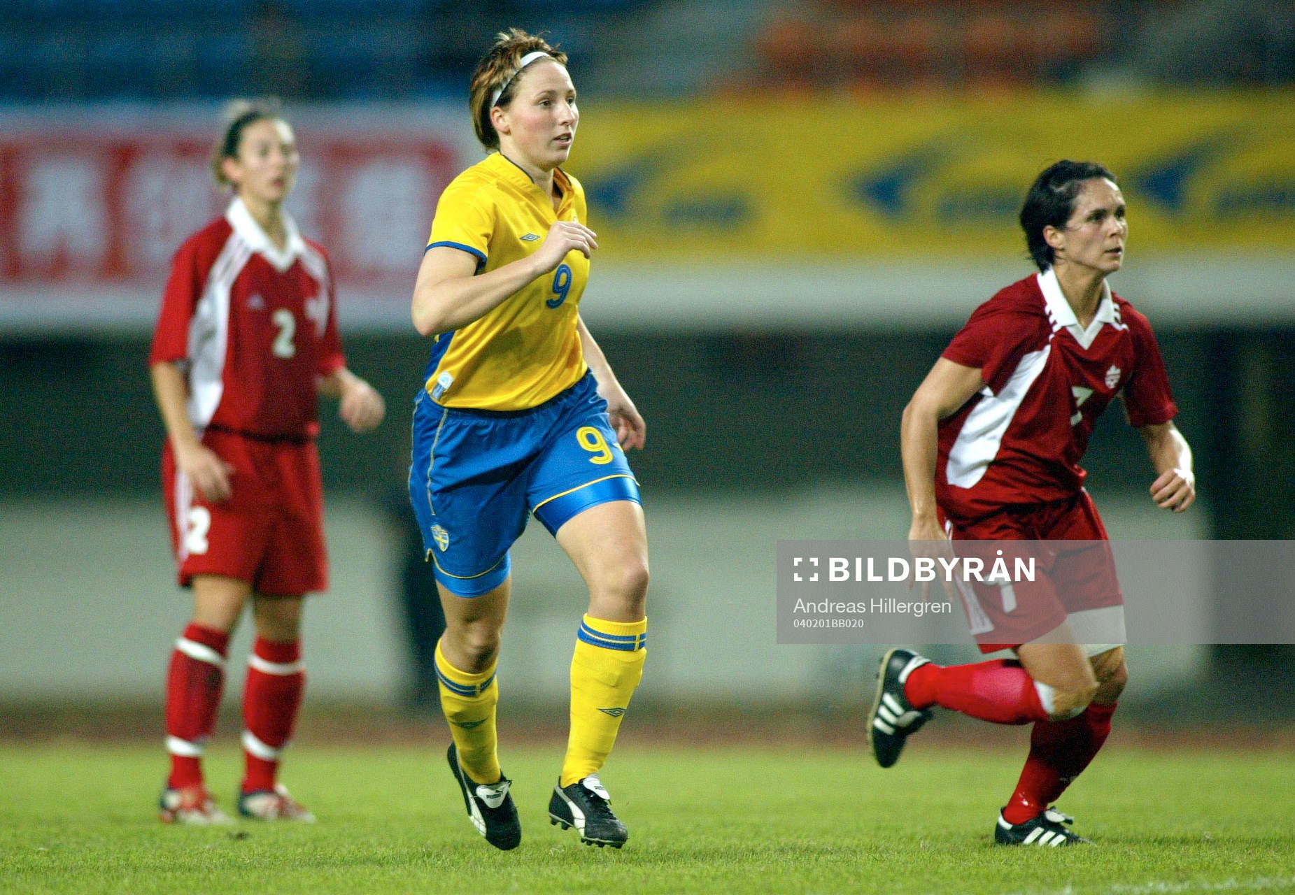 Fotboll, Sverige, dam, landslag, fyrnations, Kanada -