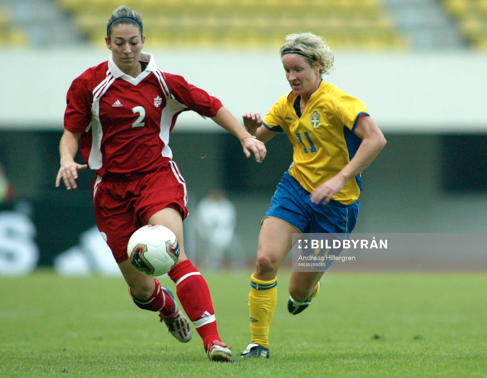 Fotboll, Sverige, dam, landslag, fyrnations , Kanada -