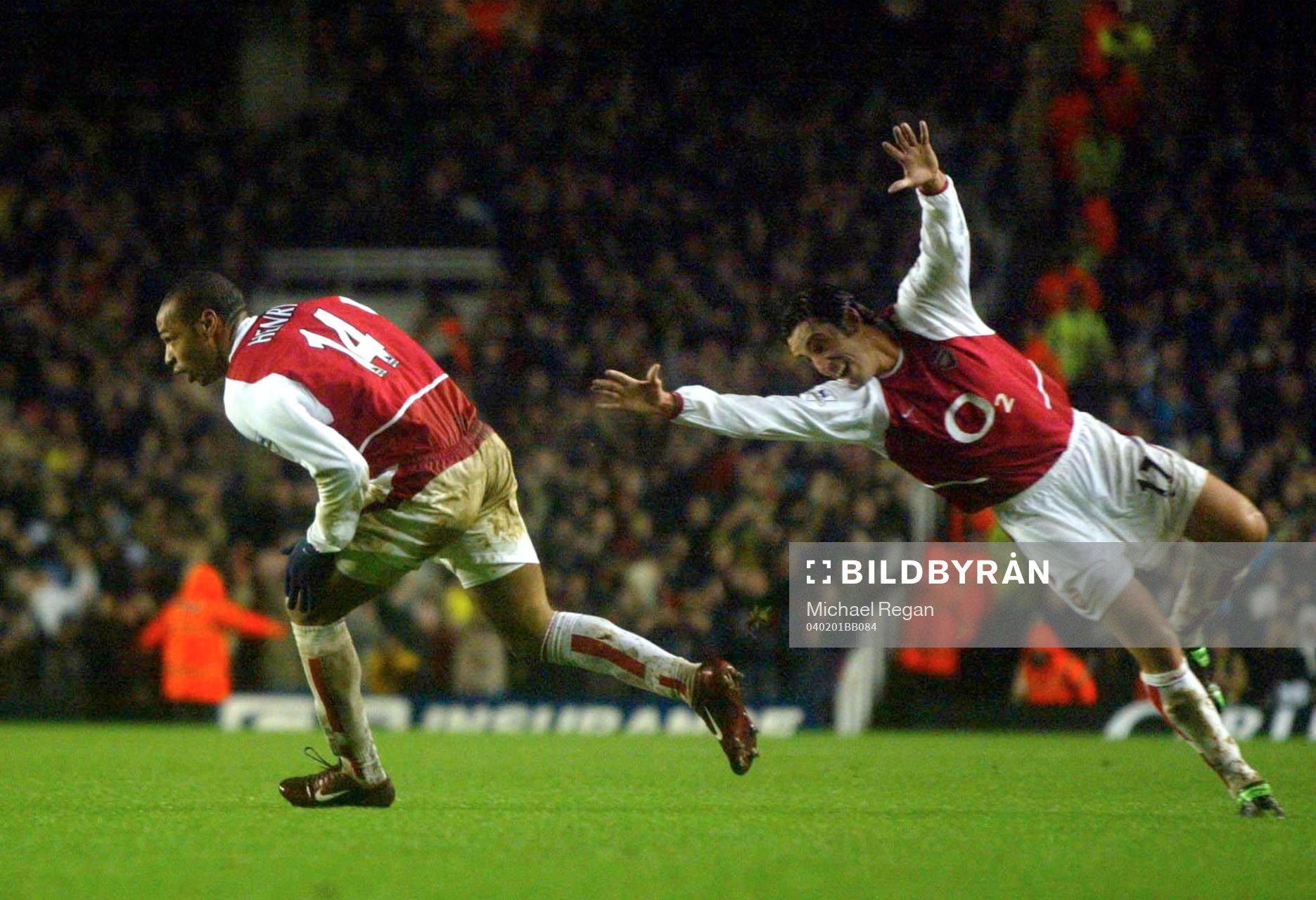  Thierry Henry, jubel efter att ha gjort segermålet för Arsenal.