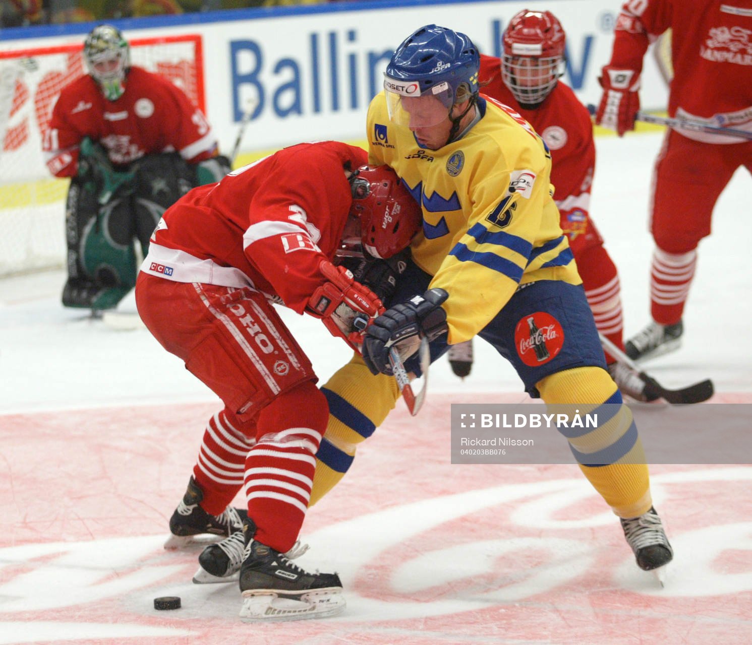 Tvärstopp för Danmark. Johan Franzén, Sverige stoppar