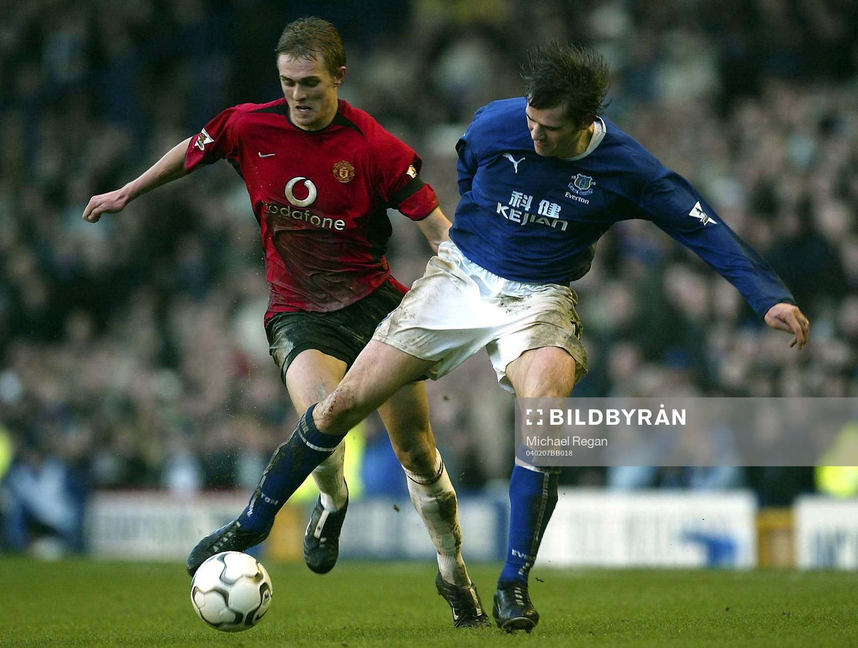  Darren Fletcher, Manchester och Kevin Kilbane, Everton.